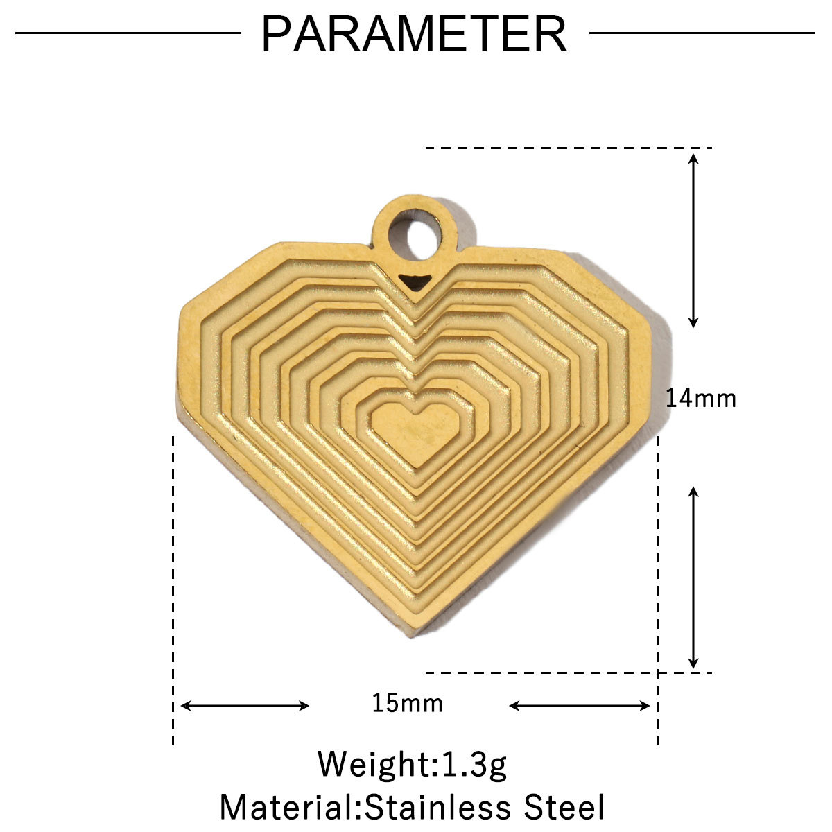 6pcs/pack Stainless Steel 14K Gold Plated Retro Love Mom Heart DIY Charms Lock Eye Neaclace Pendant Female Jewelry Wholesale
