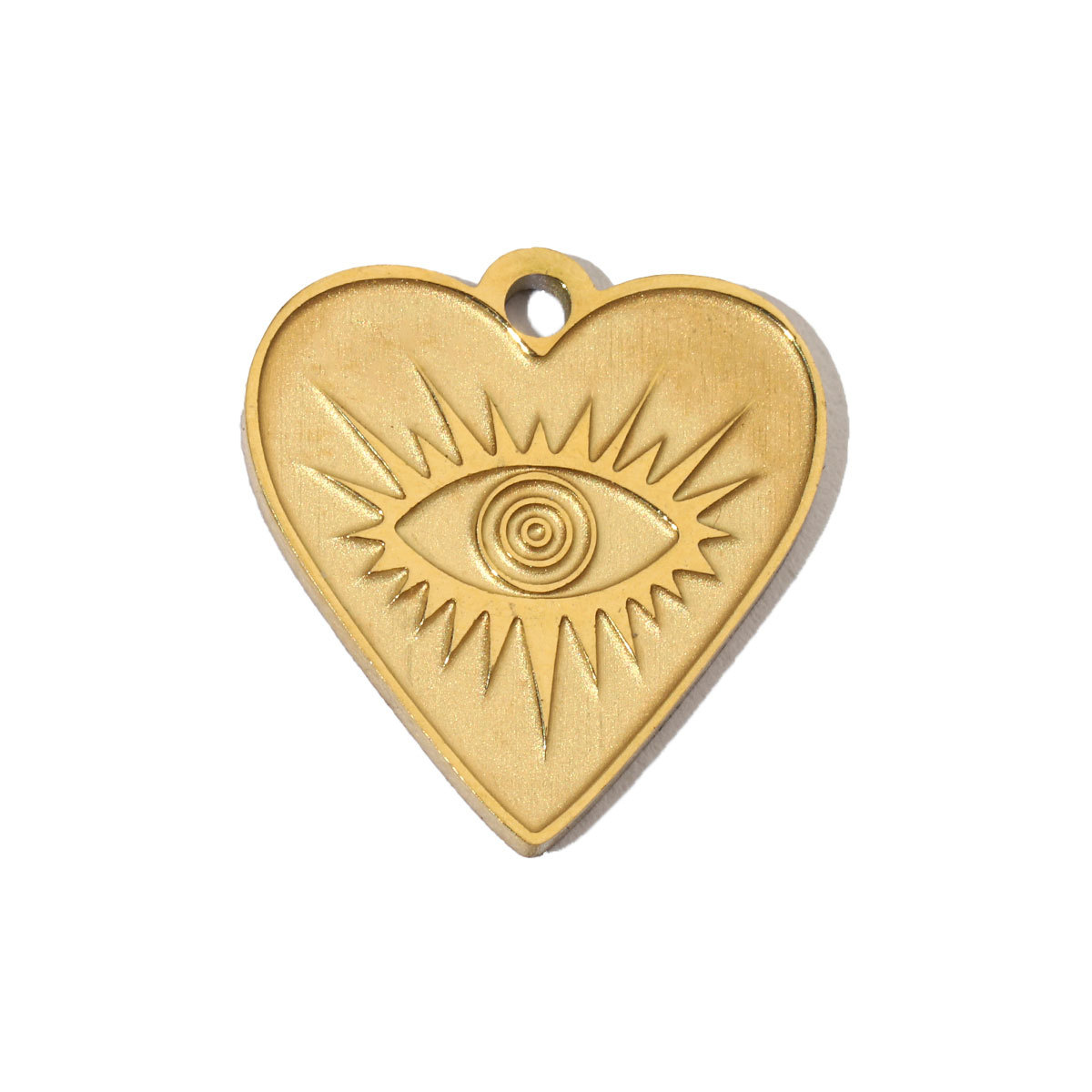 6pcs/pack Stainless Steel 14K Gold Plated Retro Love Mom Heart DIY Charms Lock Eye Neaclace Pendant Female Jewelry Wholesale