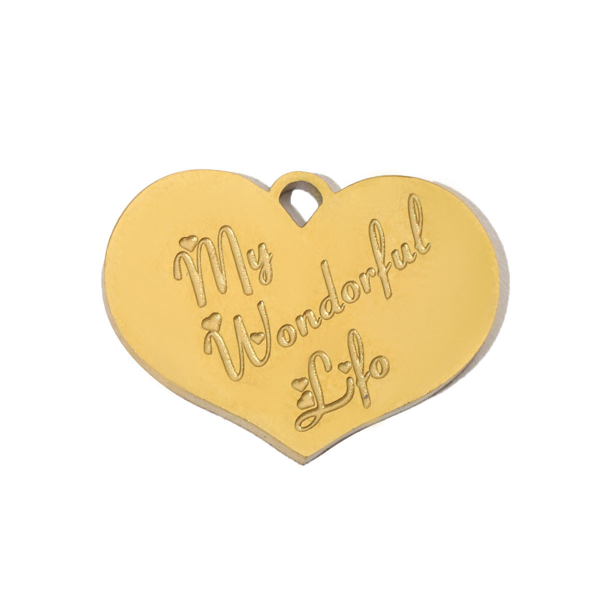 6pcs/pack Stainless Steel 14K Gold Plated Retro Love Mom Heart DIY Charms Lock Eye Neaclace Pendant Female Jewelry Wholesale