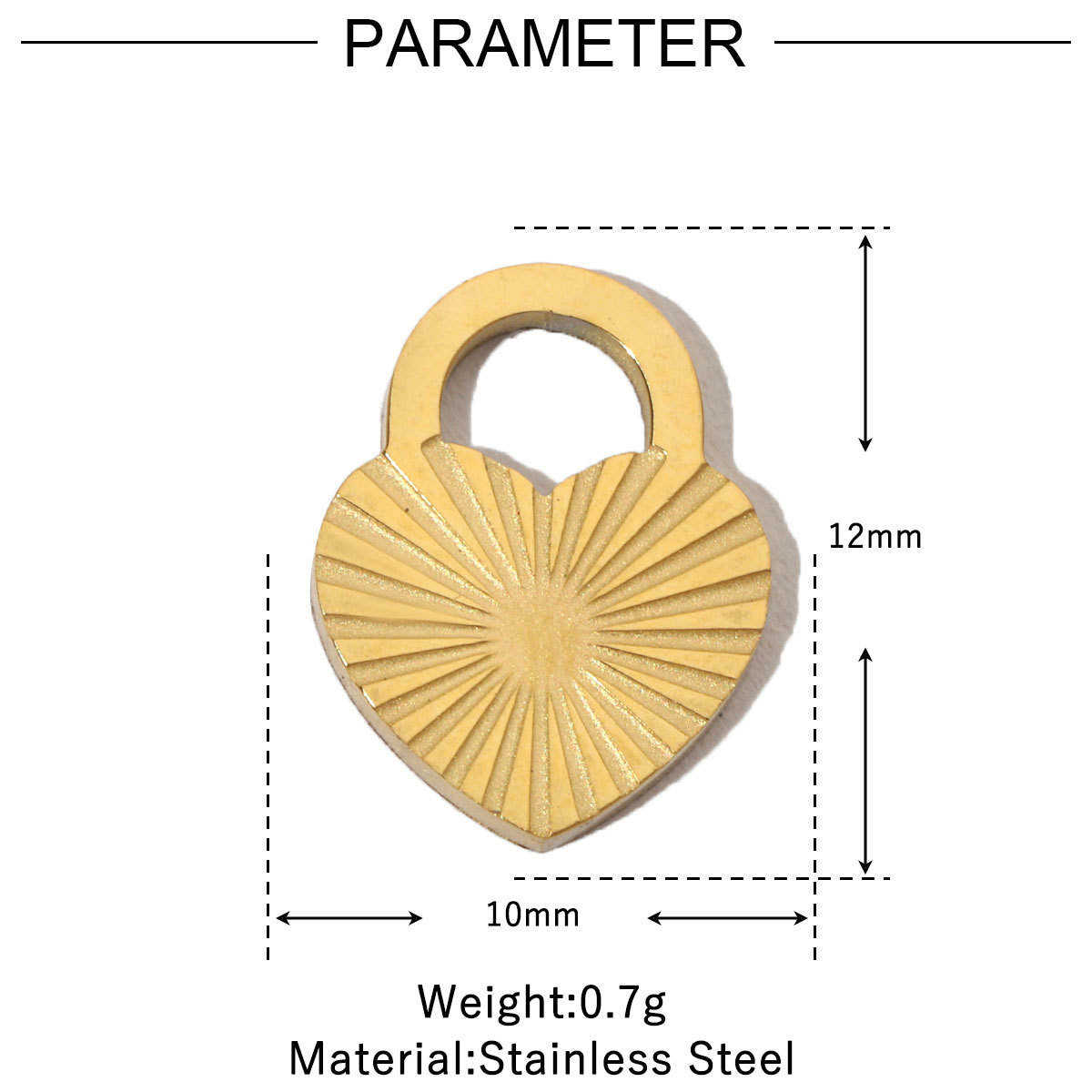 6pcs/pack Stainless Steel 14K Gold Plated Retro Love Mom Heart DIY Charms Lock Eye Neaclace Pendant Female Jewelry Wholesale