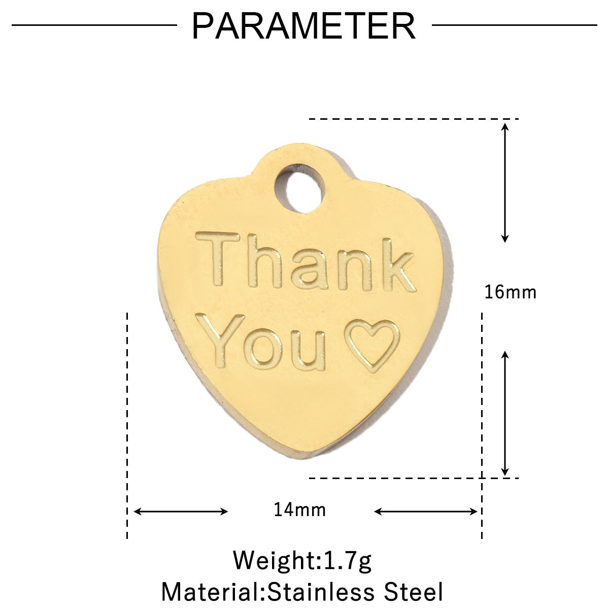 6pcs/pack Stainless Steel 14K Gold Plated Retro Love Mom Heart DIY Charms Lock Eye Neaclace Pendant Female Jewelry Wholesale