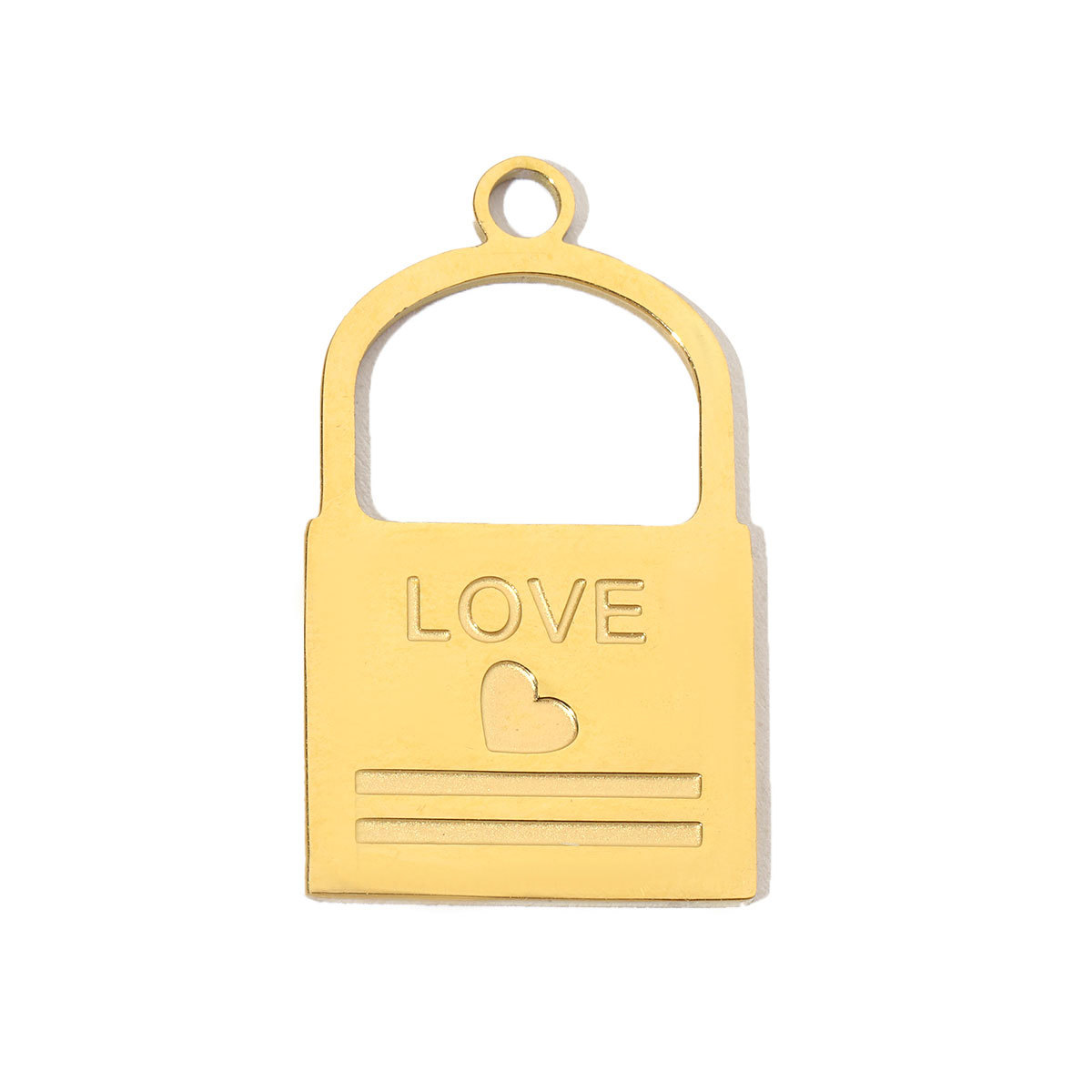 6pcs/pack Stainless Steel 14K Gold Plated Retro Love Mom Heart DIY Charms Lock Eye Neaclace Pendant Female Jewelry Wholesale