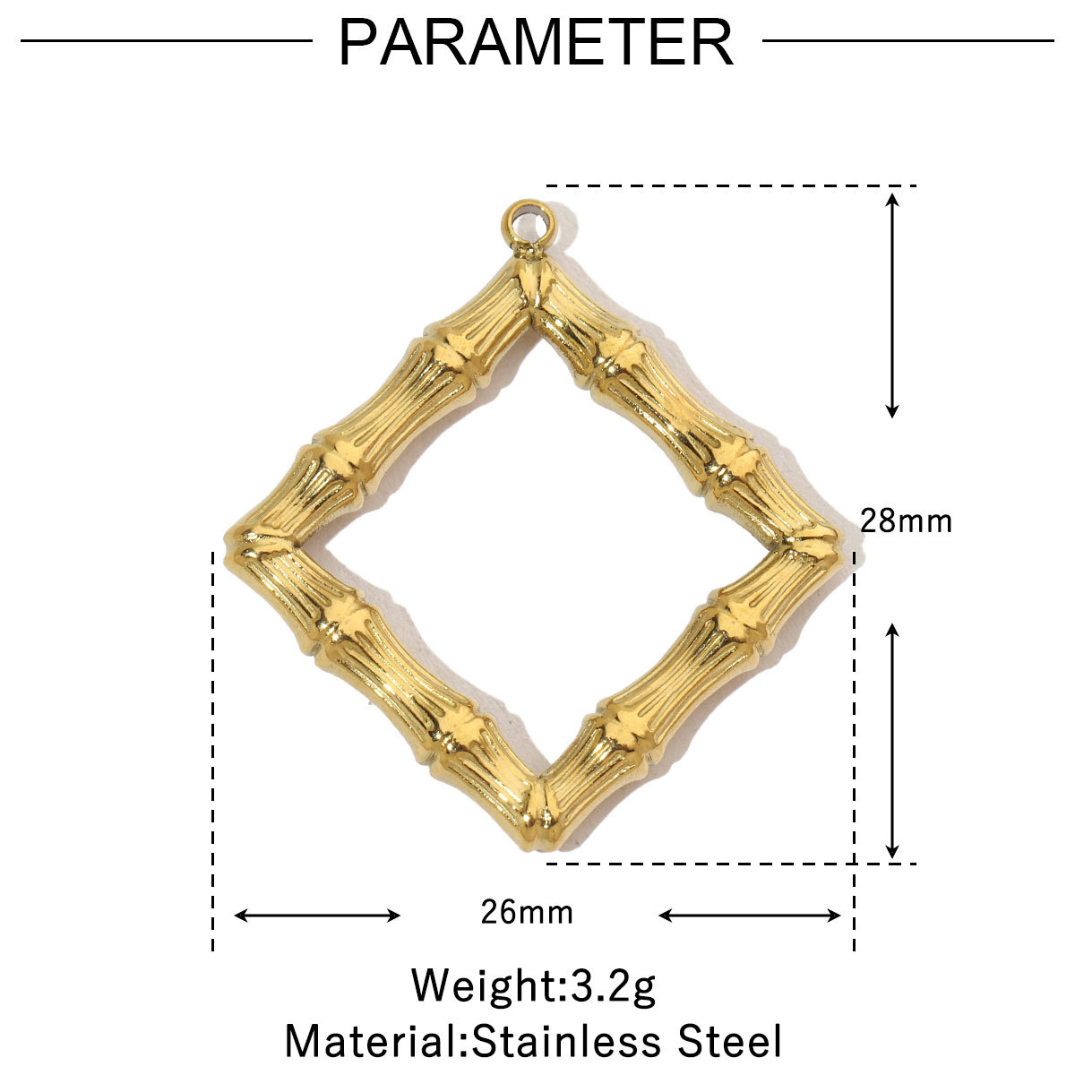 6pcs/pack Retro Wreath Love DIY Charms Clover Pentagram Neaclace Pendant For Women Stainless Steel Gold Plated Jewelry Making