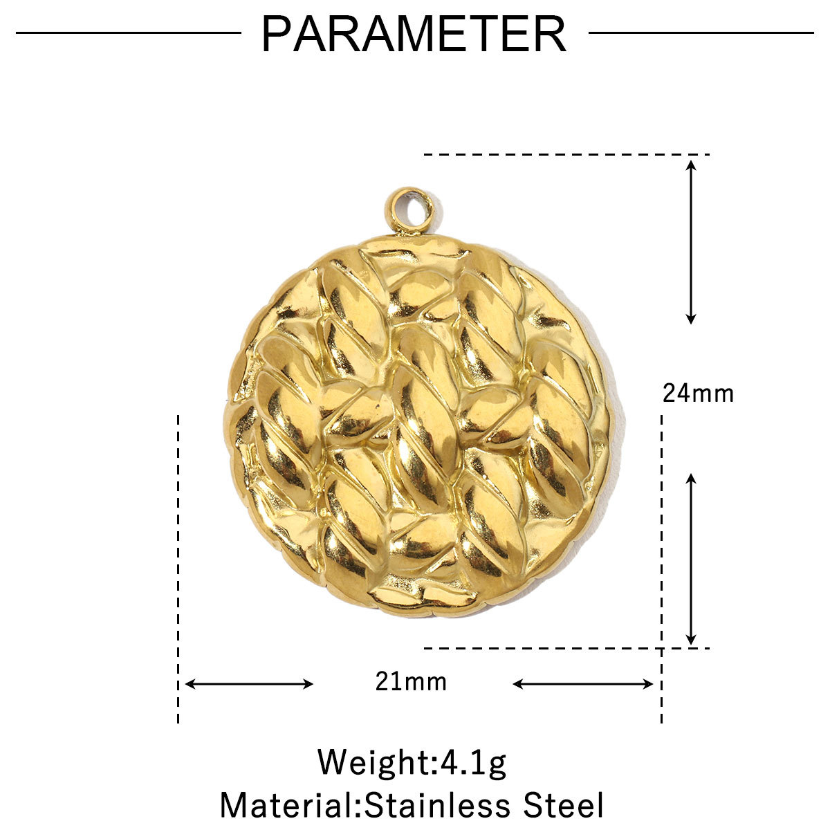 6pcs/pack Retro Wreath Love DIY Charms Clover Pentagram Neaclace Pendant For Women Stainless Steel Gold Plated Jewelry Making