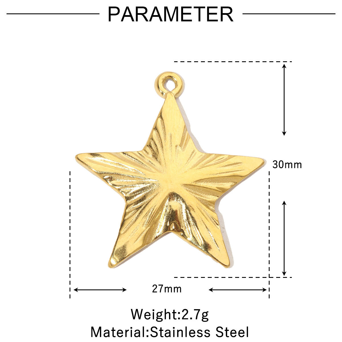 6pcs/pack Retro Wreath Love DIY Charms Clover Pentagram Neaclace Pendant For Women Stainless Steel Gold Plated Jewelry Making