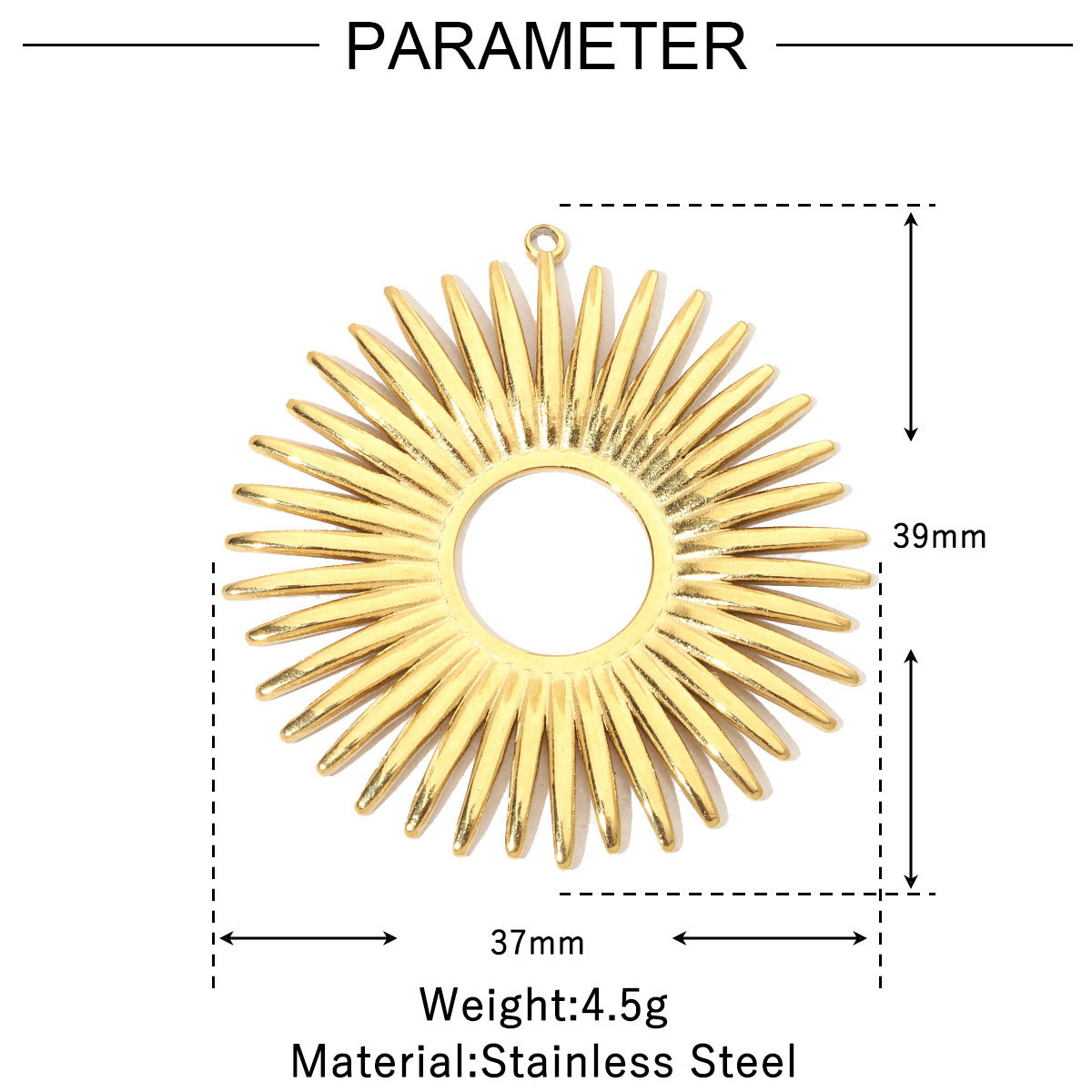 6pcs/pack Retro Wreath Love DIY Charms Clover Pentagram Neaclace Pendant For Women Stainless Steel Gold Plated Jewelry Making