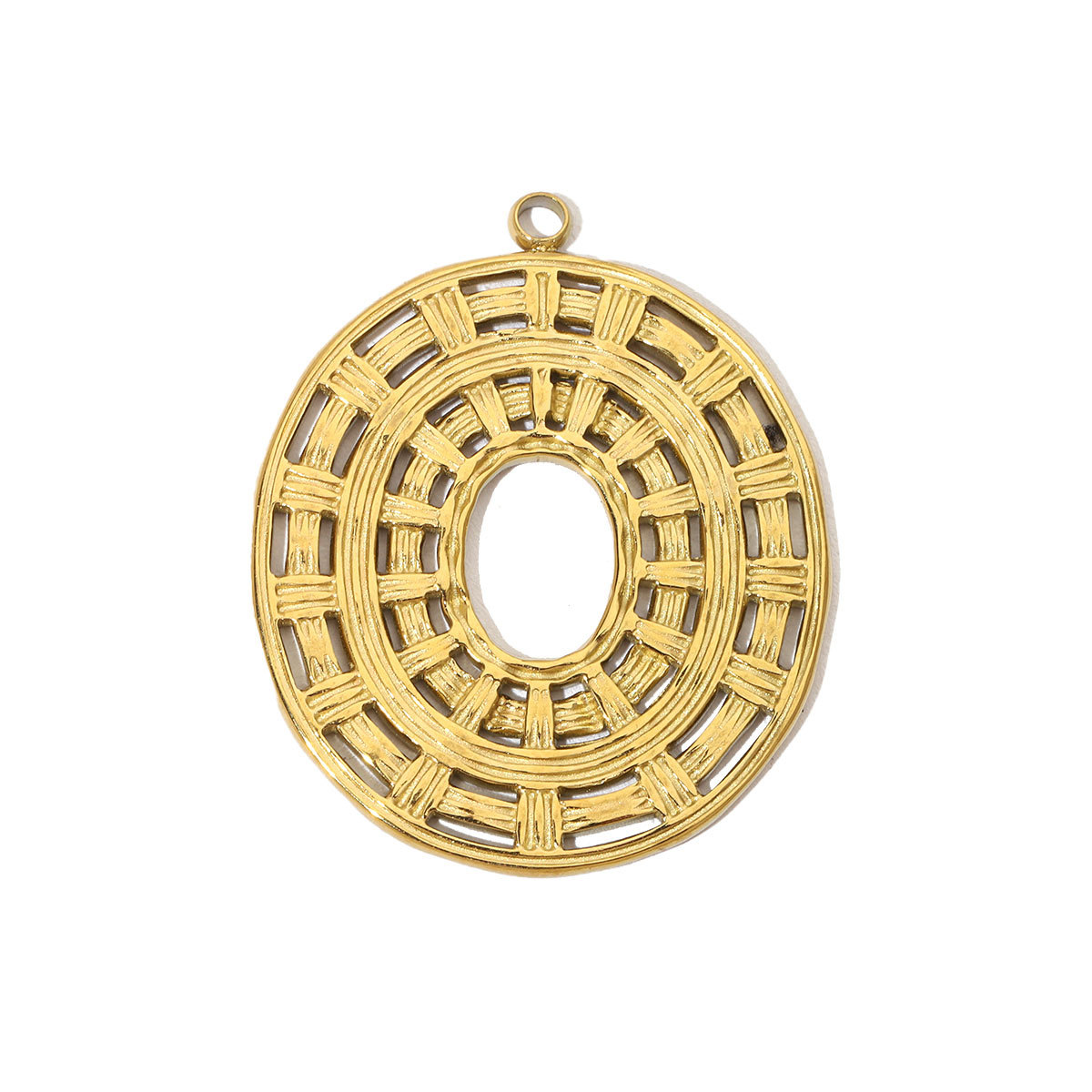 6pcs/pack Retro Wreath Love DIY Charms Clover Pentagram Neaclace Pendant For Women Stainless Steel Gold Plated Jewelry Making