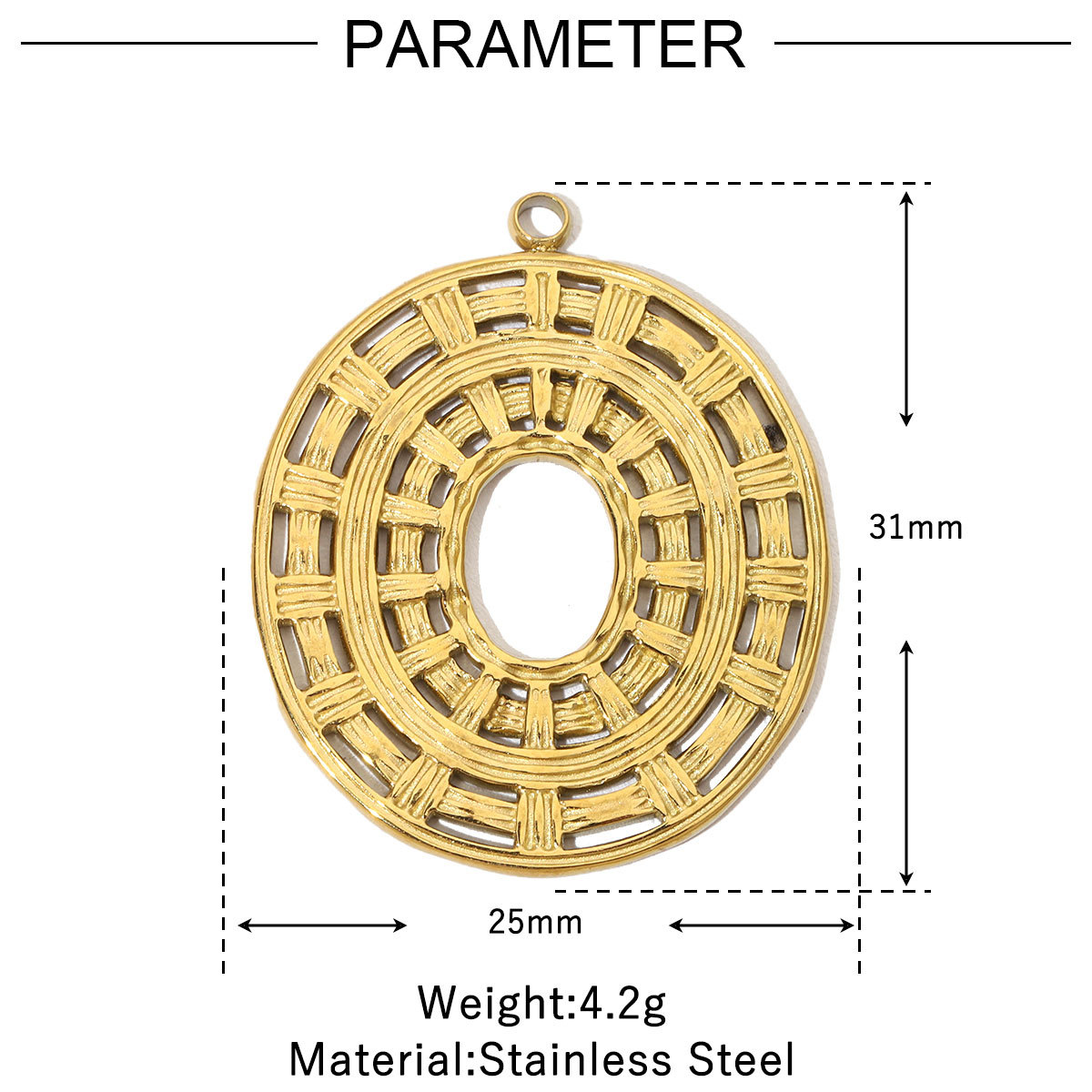 6pcs/pack Retro Wreath Love DIY Charms Clover Pentagram Neaclace Pendant For Women Stainless Steel Gold Plated Jewelry Making