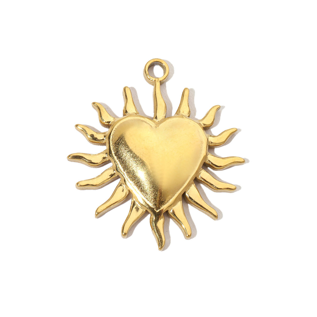 6pcs/pack Retro Wreath Love DIY Charms Clover Pentagram Neaclace Pendant For Women Stainless Steel Gold Plated Jewelry Making