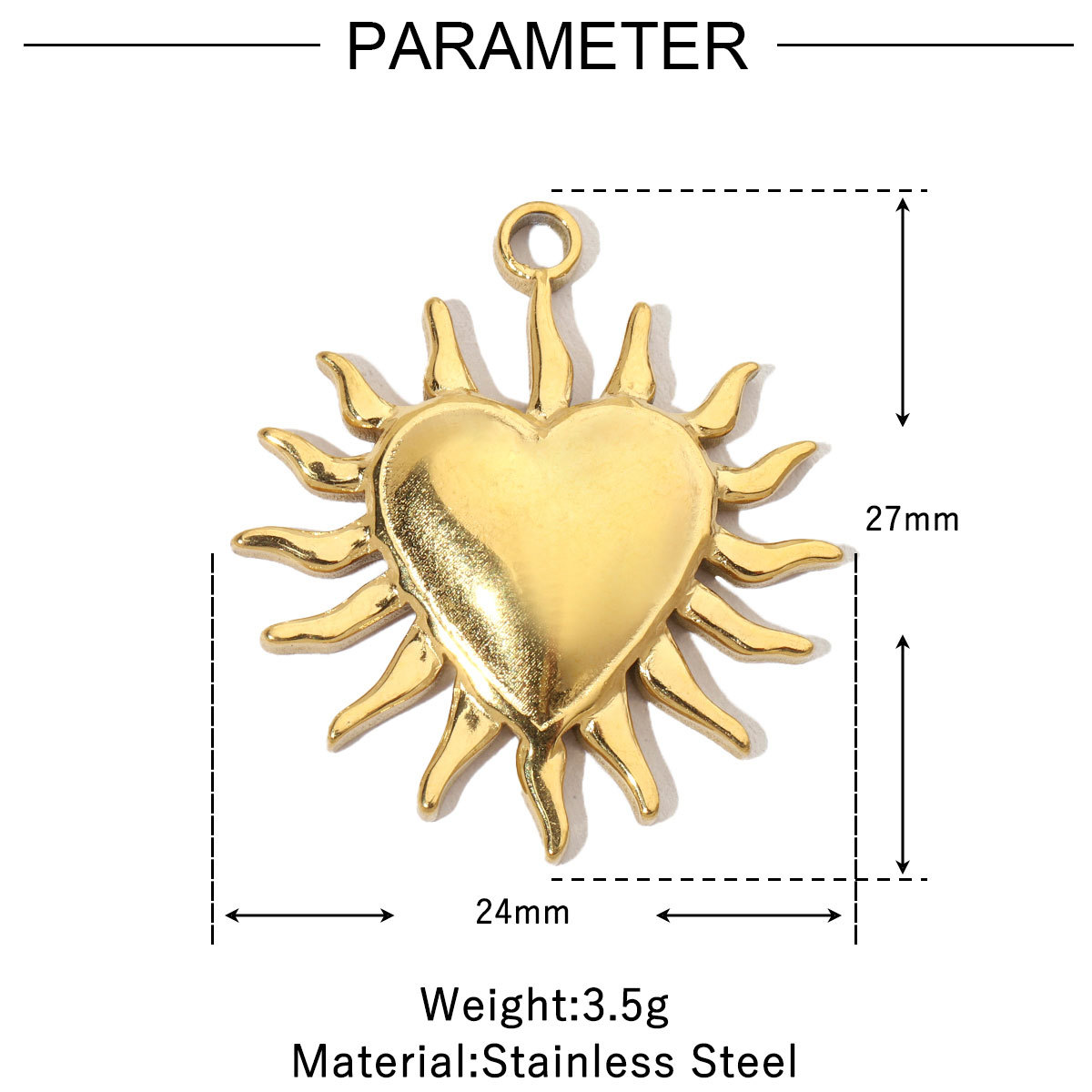 6pcs/pack Retro Wreath Love DIY Charms Clover Pentagram Neaclace Pendant For Women Stainless Steel Gold Plated Jewelry Making