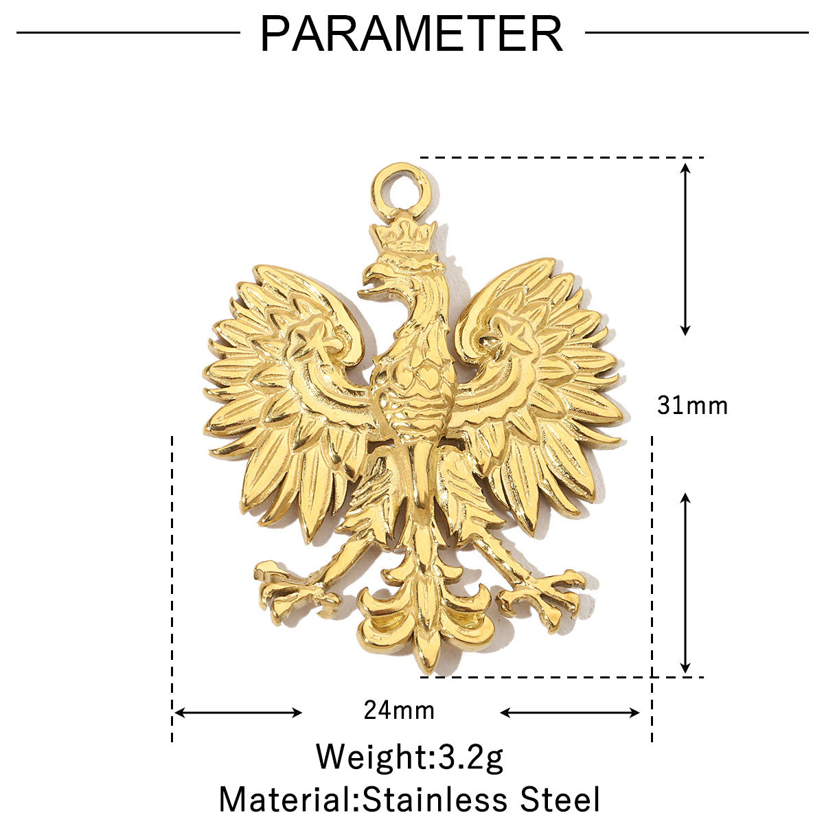 6pcs/pack Retro Wreath Love DIY Charms Clover Pentagram Neaclace Pendant For Women Stainless Steel Gold Plated Jewelry Making