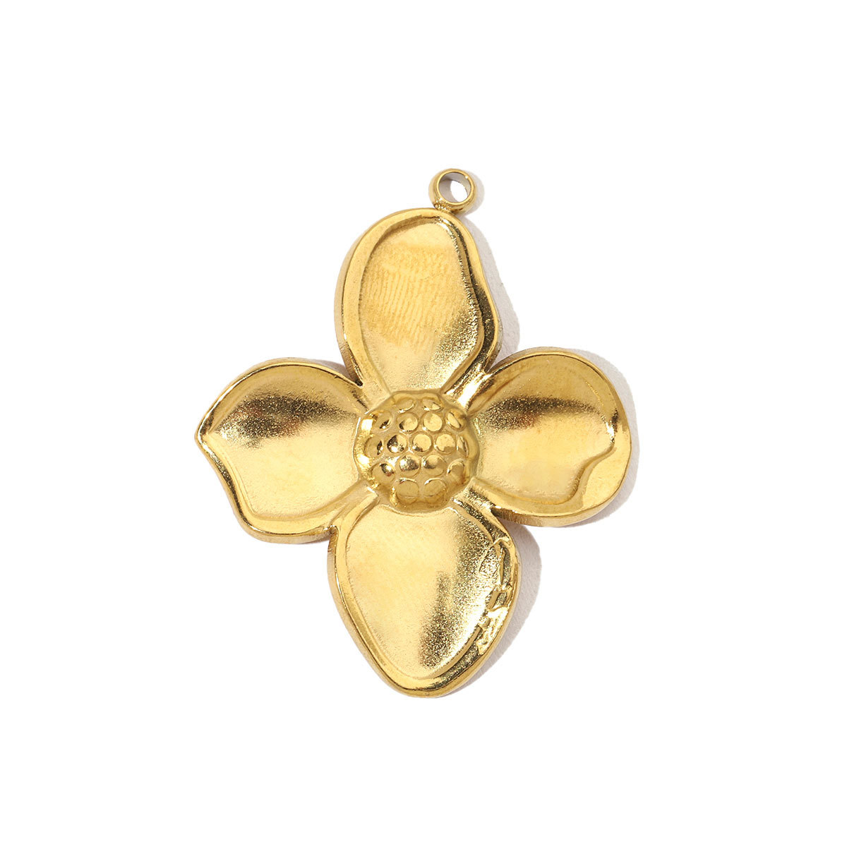 6pcs/pack Retro Wreath Love DIY Charms Clover Pentagram Neaclace Pendant For Women Stainless Steel Gold Plated Jewelry Making