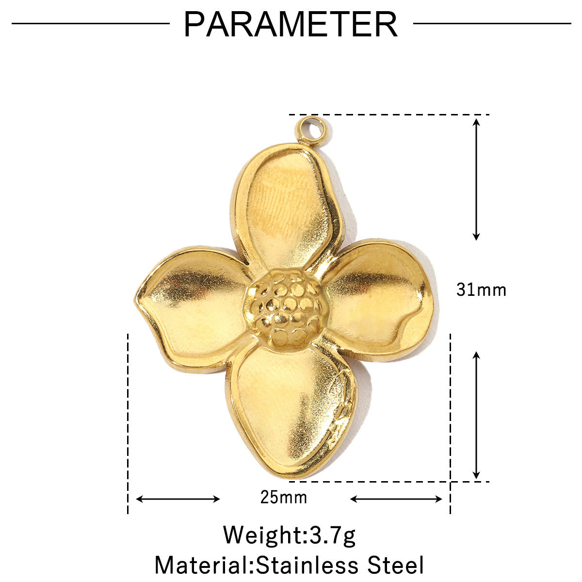 6pcs/pack Retro Wreath Love DIY Charms Clover Pentagram Neaclace Pendant For Women Stainless Steel Gold Plated Jewelry Making
