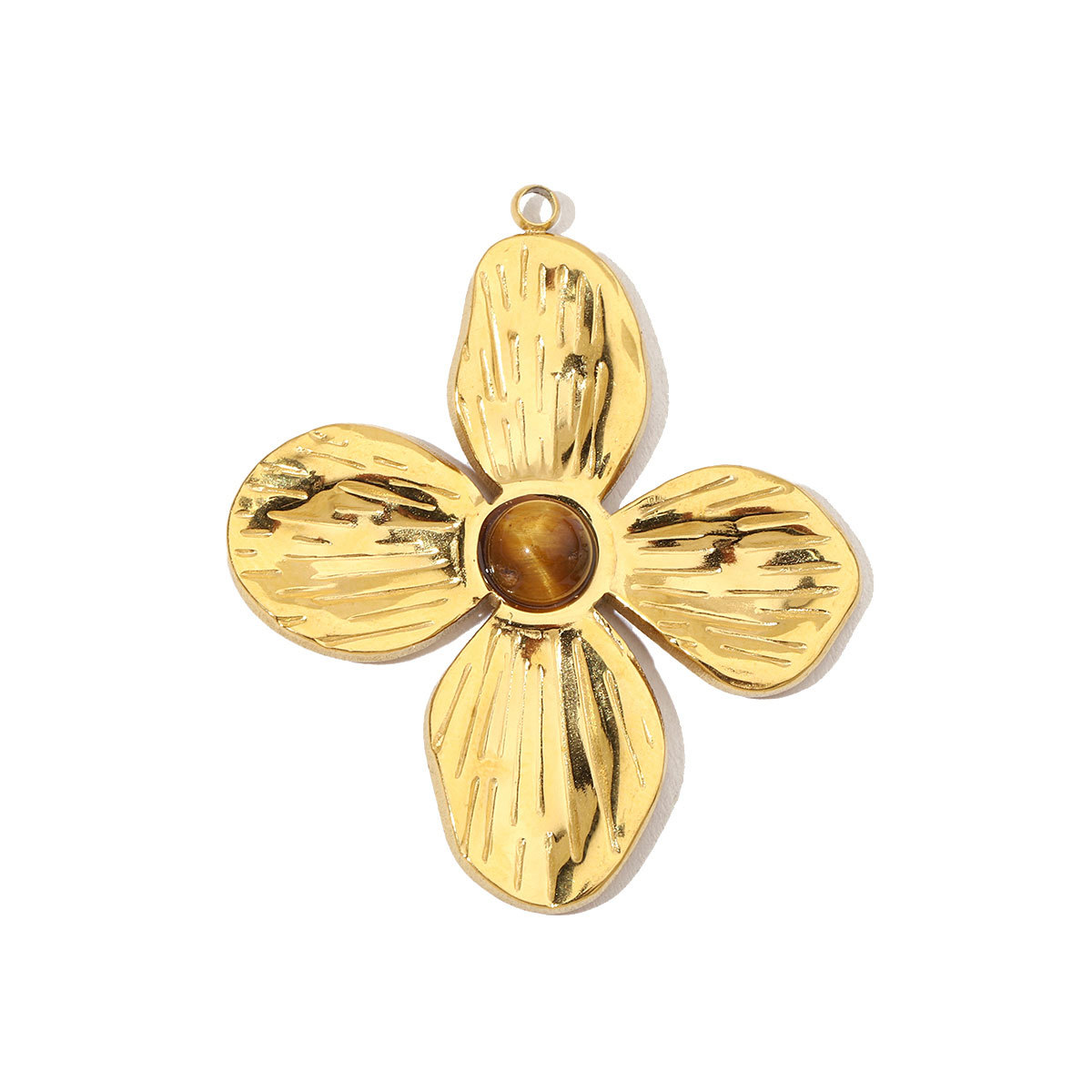 6pcs/pack Retro Wreath Love DIY Charms Clover Pentagram Neaclace Pendant For Women Stainless Steel Gold Plated Jewelry Making