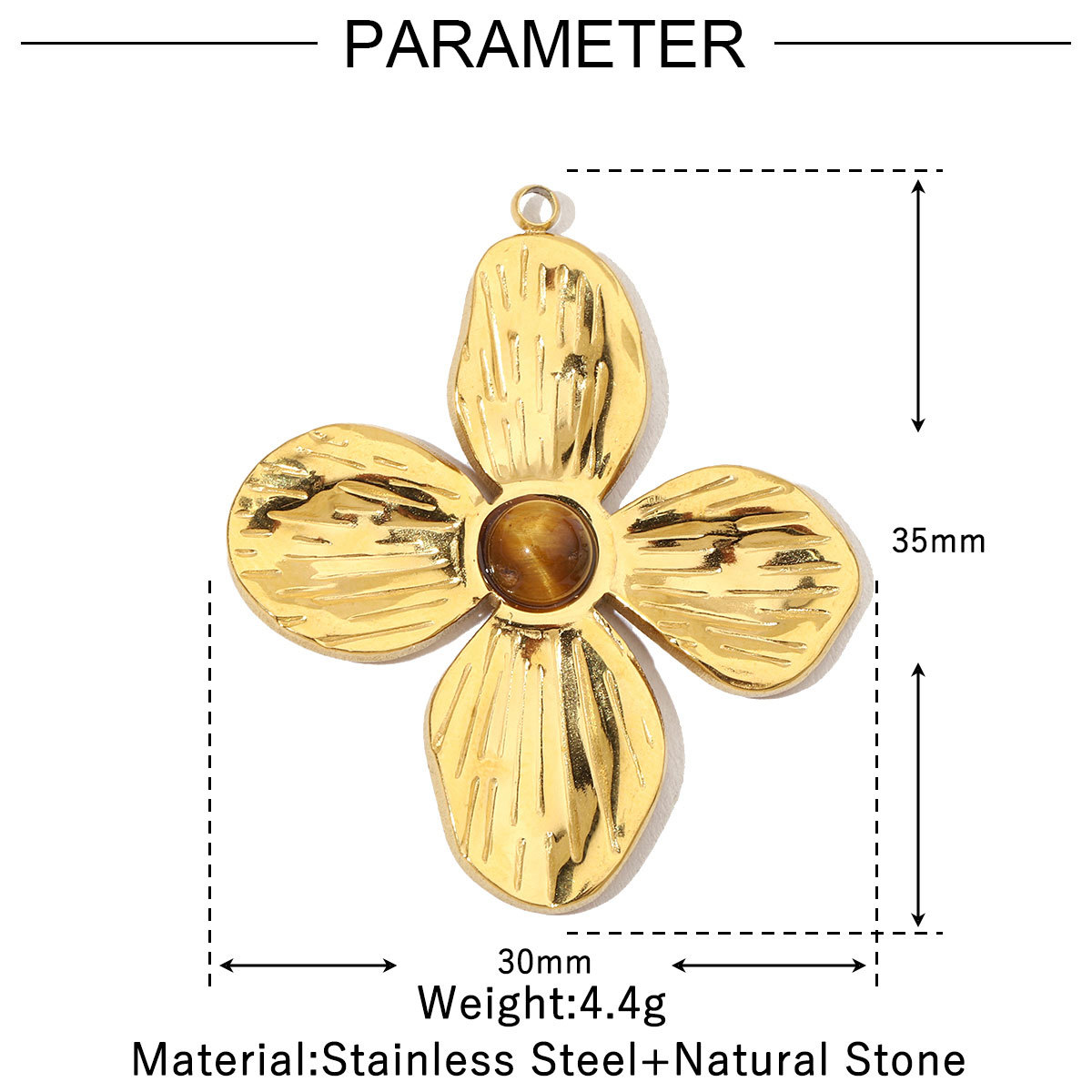 6pcs/pack Retro Wreath Love DIY Charms Clover Pentagram Neaclace Pendant For Women Stainless Steel Gold Plated Jewelry Making