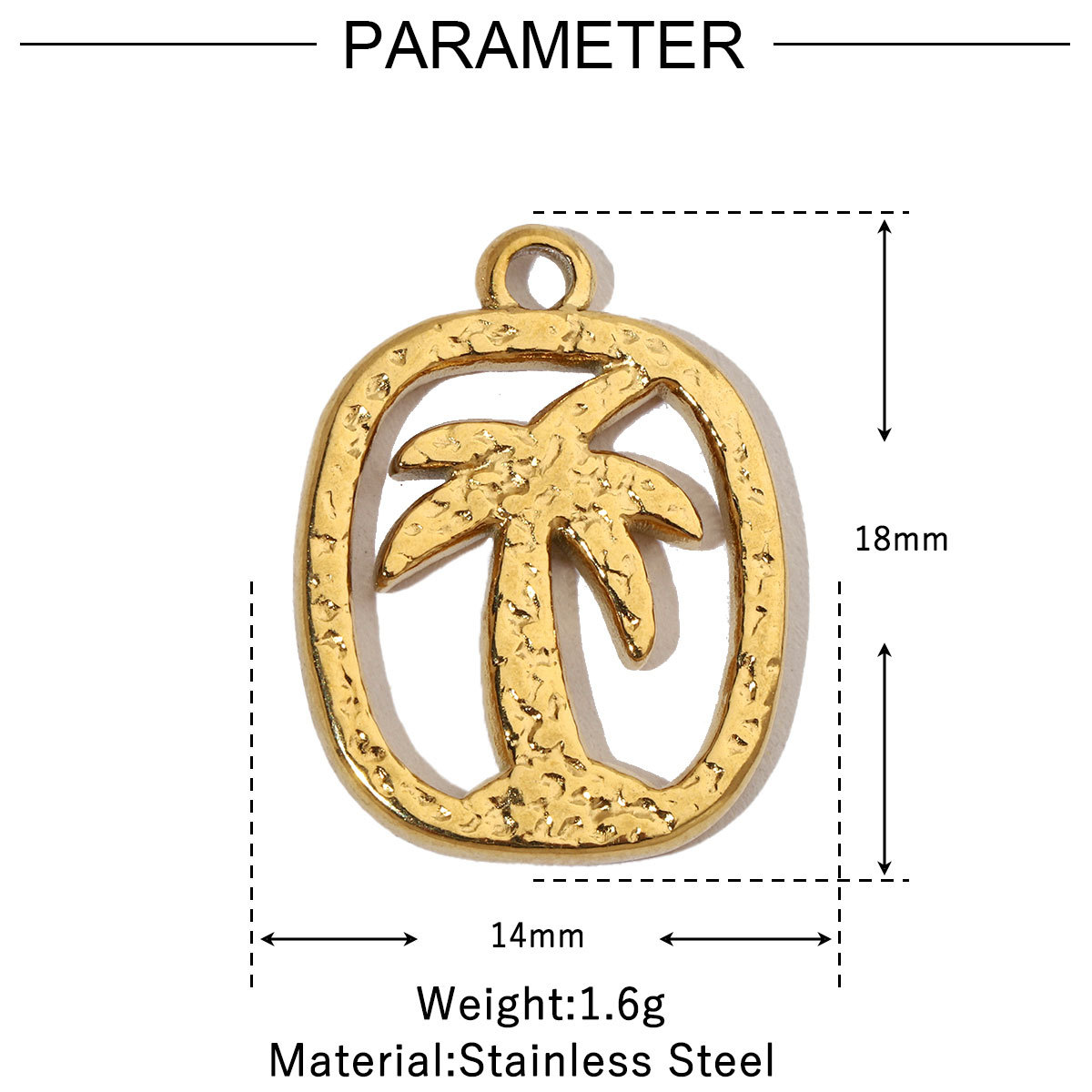 6pcs/pack Enamel Evil Eye Crab Butterfly Dog DIY Charms Women Stainless Steel Gold Plated Palm Tree Snake Neaclace Pendant Wholesale Jewelry Making