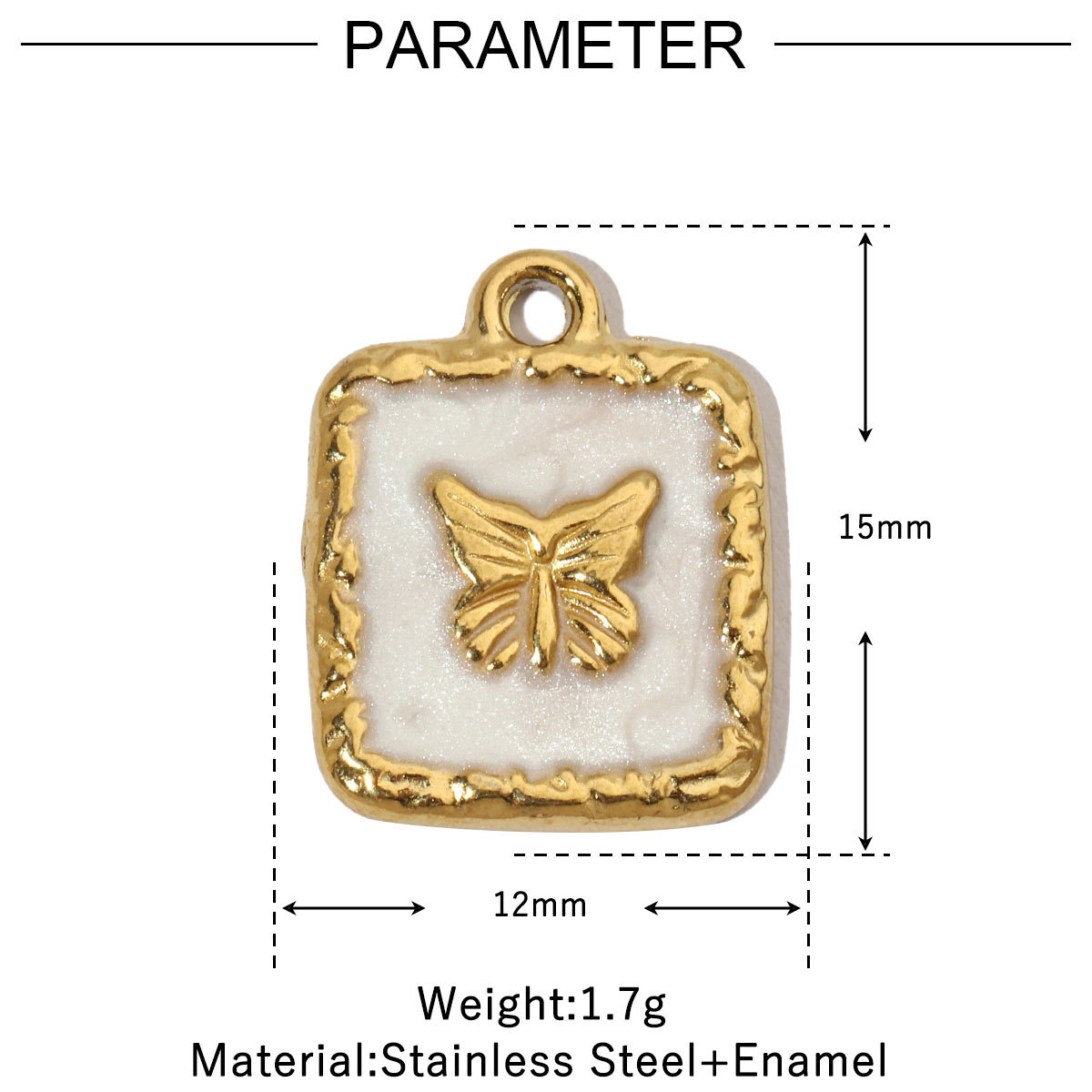 6pcs/pack Enamel Evil Eye Crab Butterfly Dog DIY Charms Women Stainless Steel Gold Plated Palm Tree Snake Neaclace Pendant Wholesale Jewelry Making