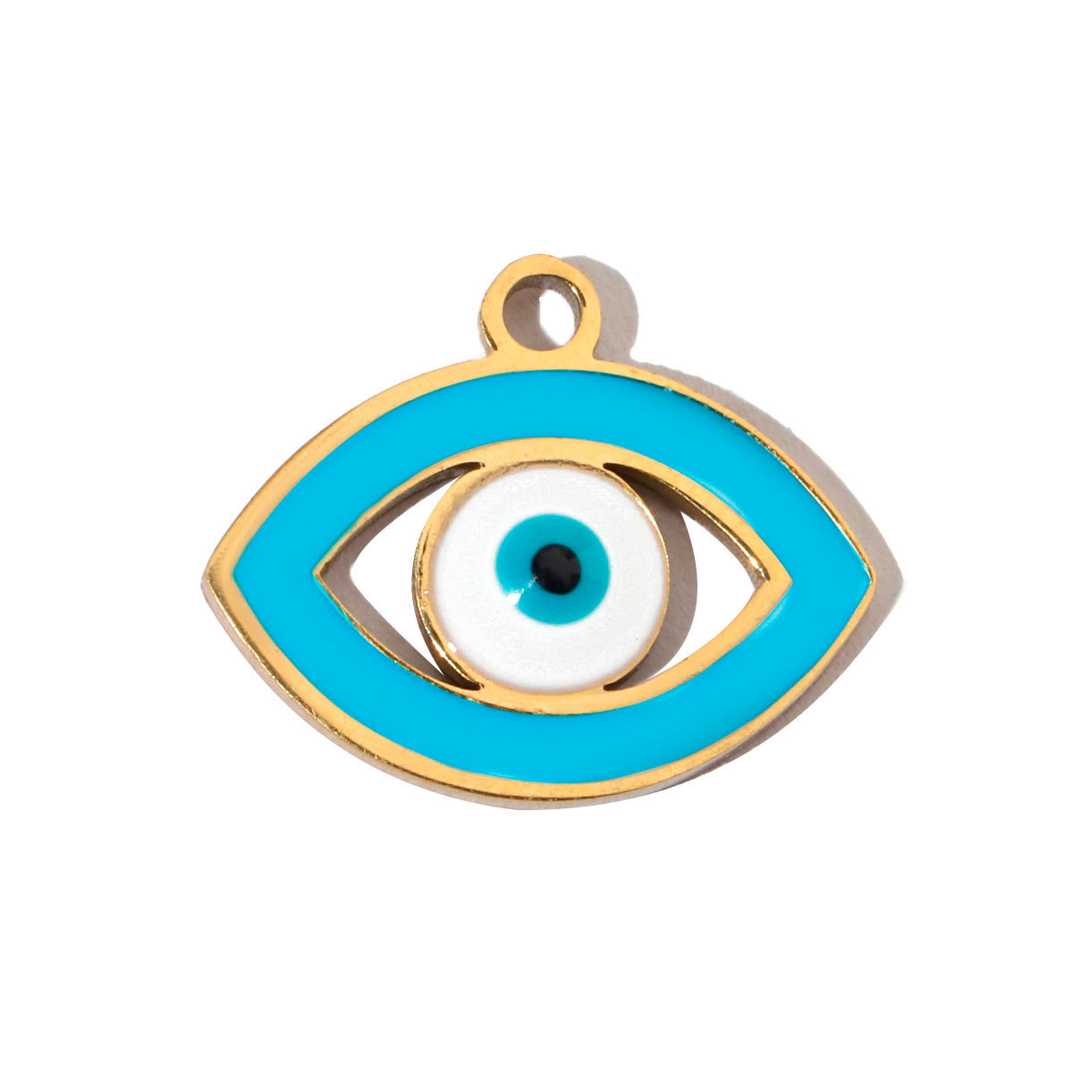 6pcs/pack Enamel Evil Eye Crab Butterfly Dog DIY Charms Women Stainless Steel Gold Plated Palm Tree Snake Neaclace Pendant Wholesale Jewelry Making