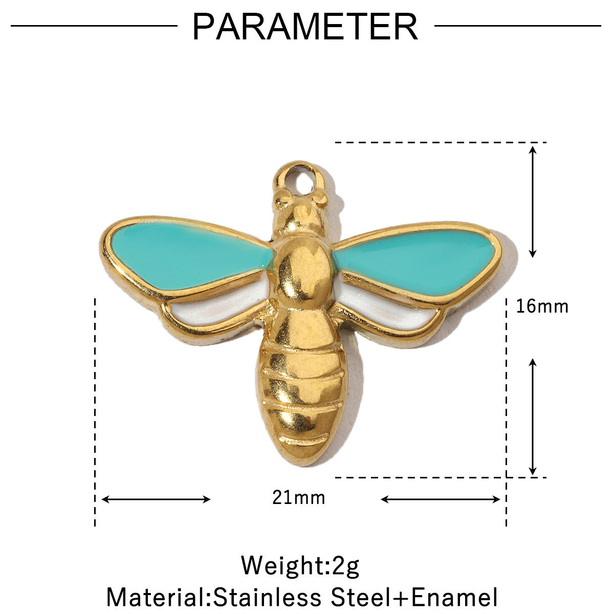 6pcs/pack Enamel Elephant Hamsa Hand Stainless Steel DIY Charms Women Heart Sun Shell Turtle Bee Neaclace Pendant Jewelry Making