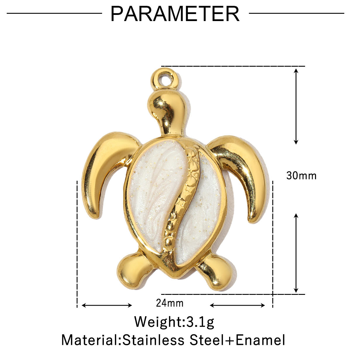 6pcs/pack Enamel Elephant Hamsa Hand Stainless Steel DIY Charms Women Heart Sun Shell Turtle Bee Neaclace Pendant Jewelry Making