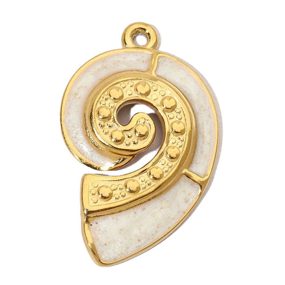 6pcs/pack Enamel Elephant Hamsa Hand Stainless Steel DIY Charms Women Heart Sun Shell Turtle Bee Neaclace Pendant Jewelry Making