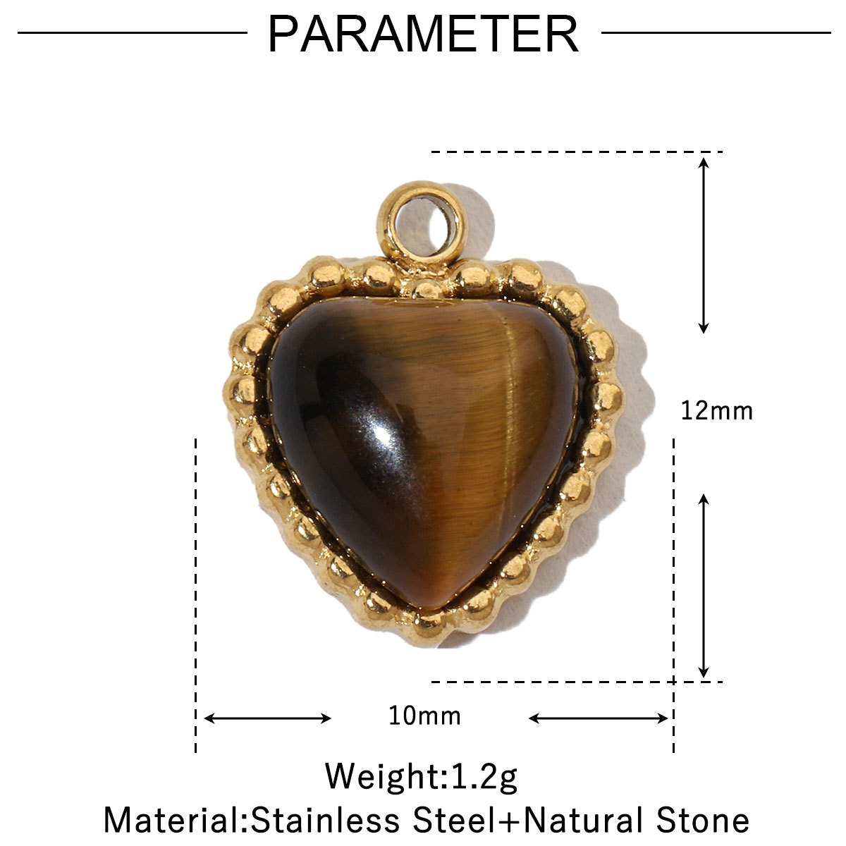 6pcs/pack Retro Nature Stone Clover Star DIY Charms Female Steel Gold Plated Heart Sun Neaclace Pendant Wholesale Jewelry Making