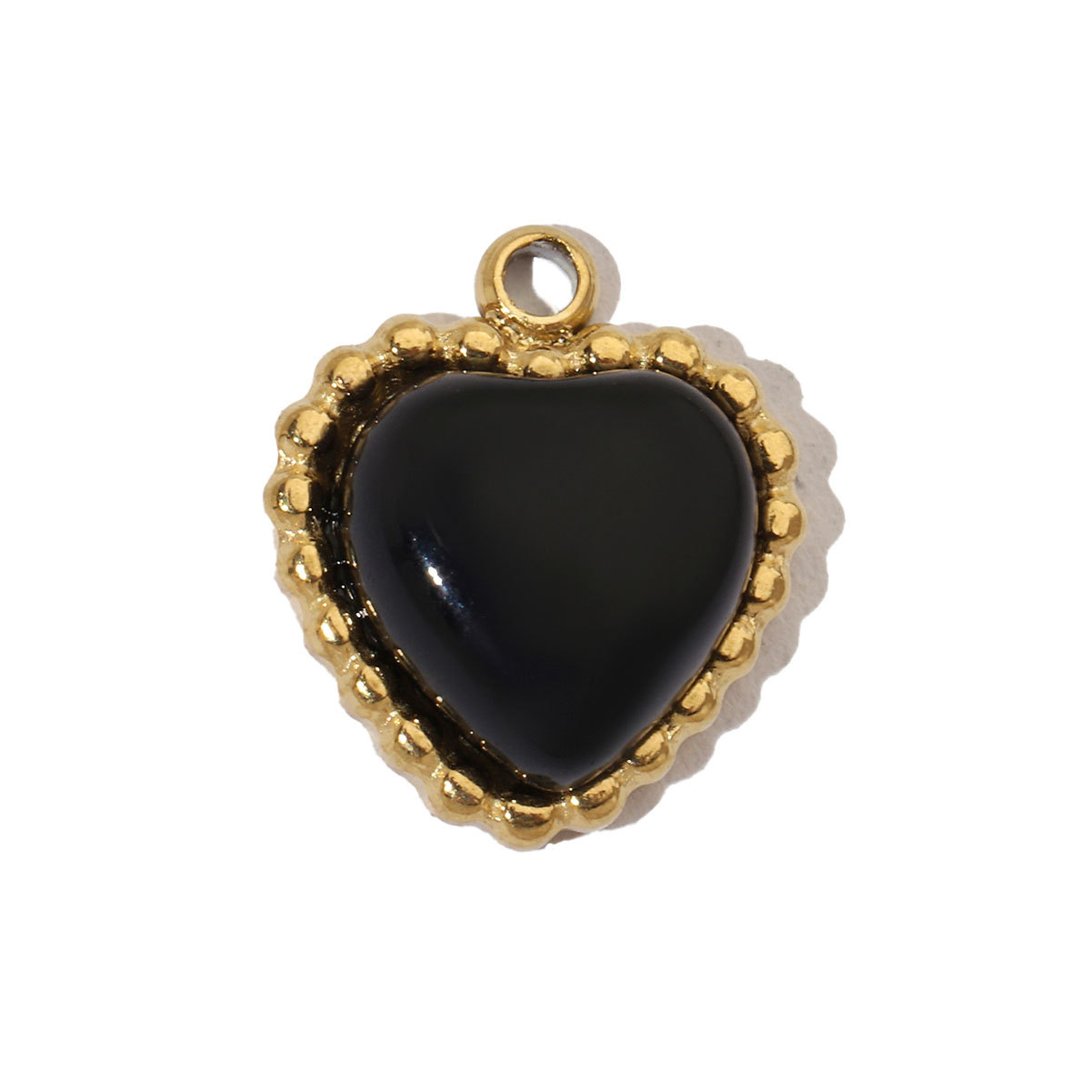 6pcs/pack Retro Nature Stone Clover Star DIY Charms Female Steel Gold Plated Heart Sun Neaclace Pendant Wholesale Jewelry Making