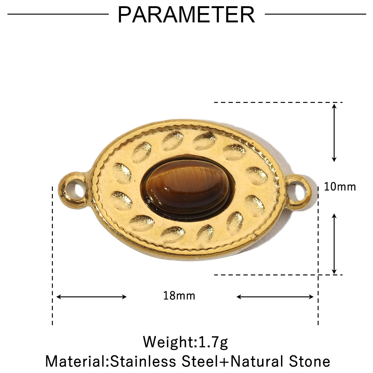 6pcs/pack Retro Nature Stone Clover Star DIY Charms Female Steel Gold Plated Heart Sun Neaclace Pendant Wholesale Jewelry Making