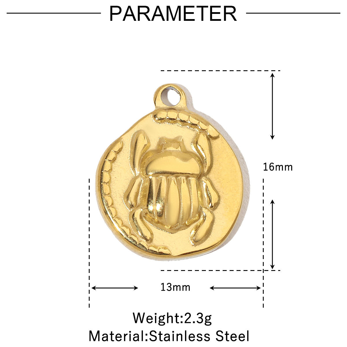 6pcs/pack Enamel Evil Eye Crab Butterfly Dog DIY Charms Women Stainless Steel Gold Plated Palm Tree Snake Neaclace Pendant Wholesale Jewelry Making