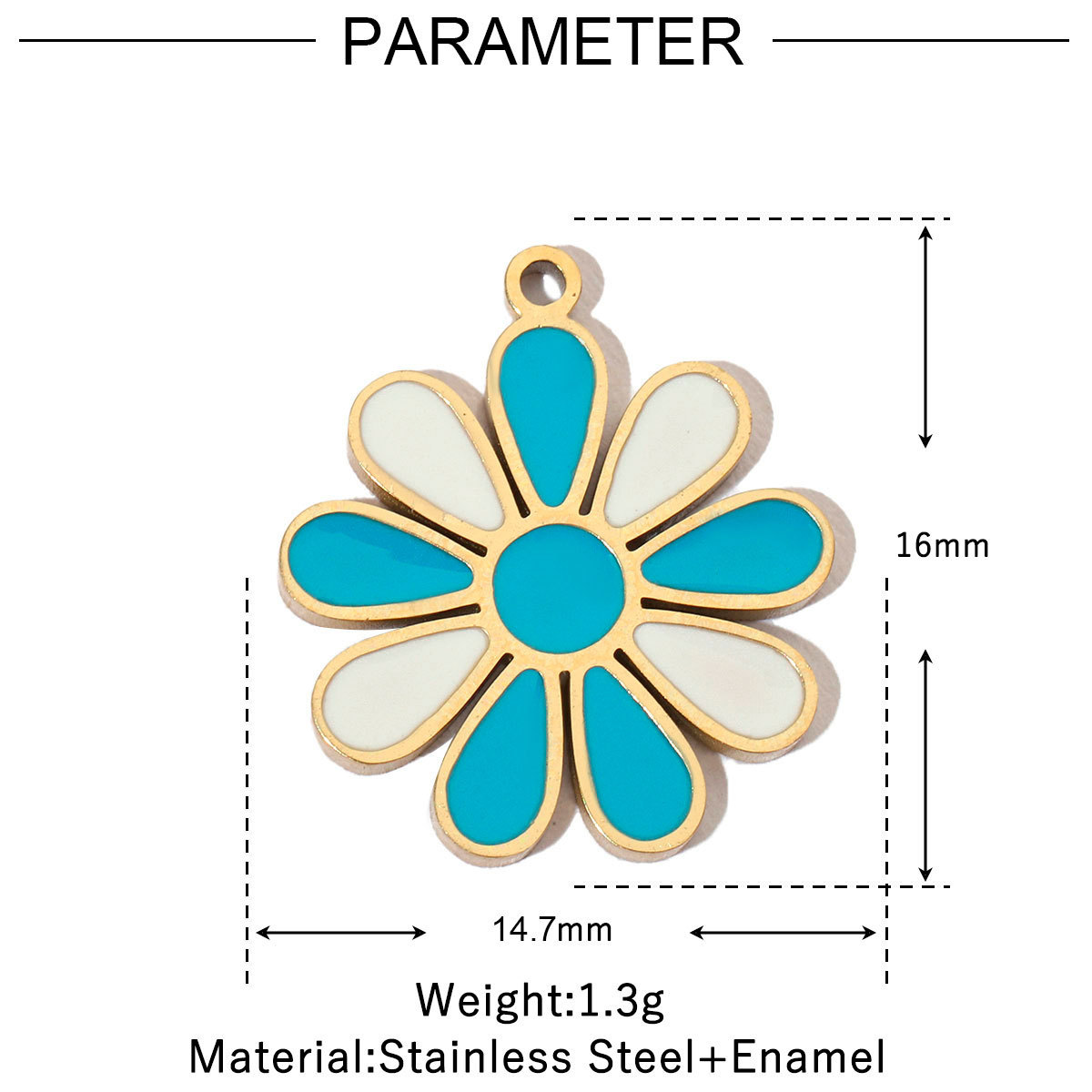 6pcs/pack Colorful Enamel Flower Fish Stainless Steel DIY Charms Angel Dolphin Female Neaclace Pendant Jewelry Wholesale