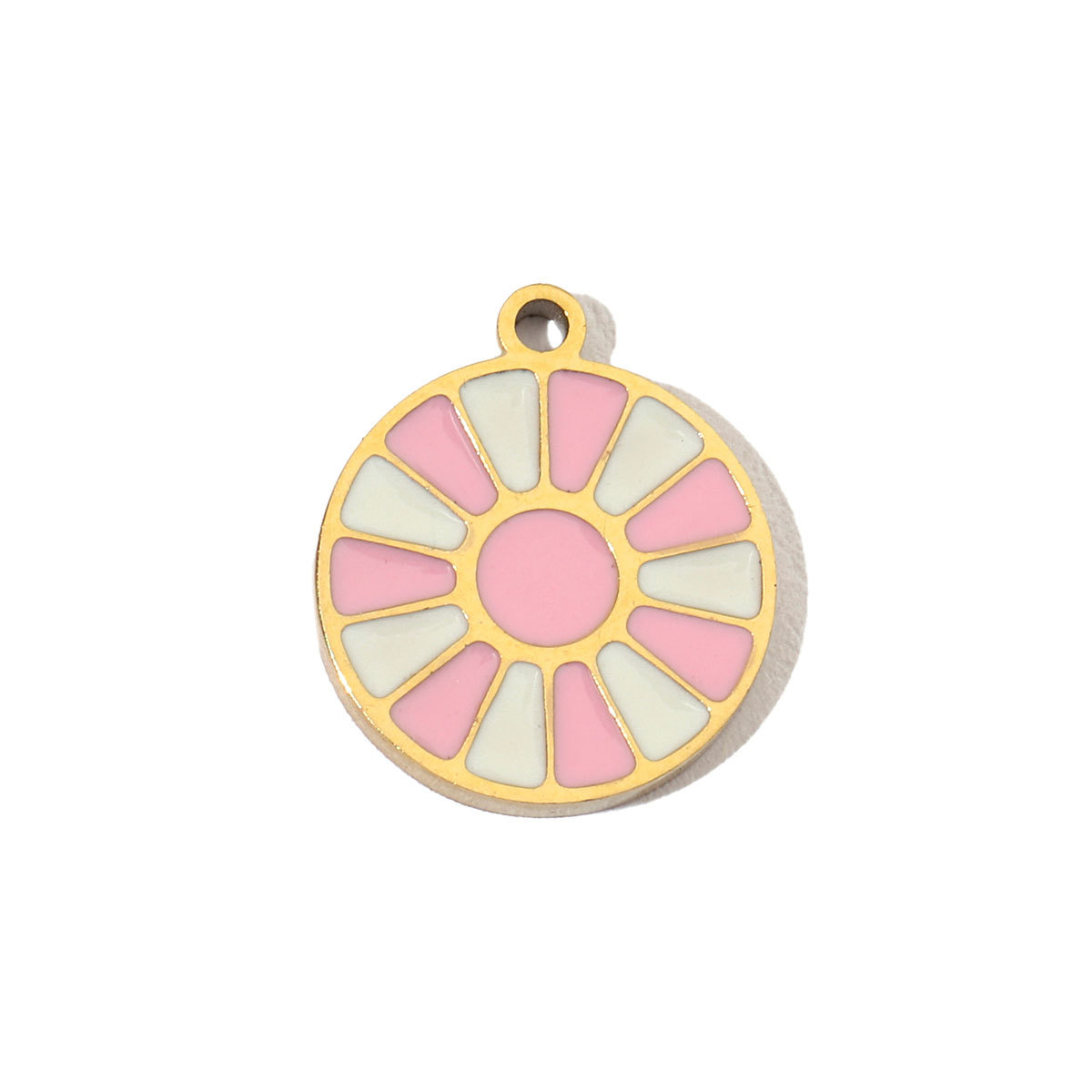 6pcs/pack Colorful Enamel Flower Fish Stainless Steel DIY Charms Angel Dolphin Female Neaclace Pendant Jewelry Wholesale