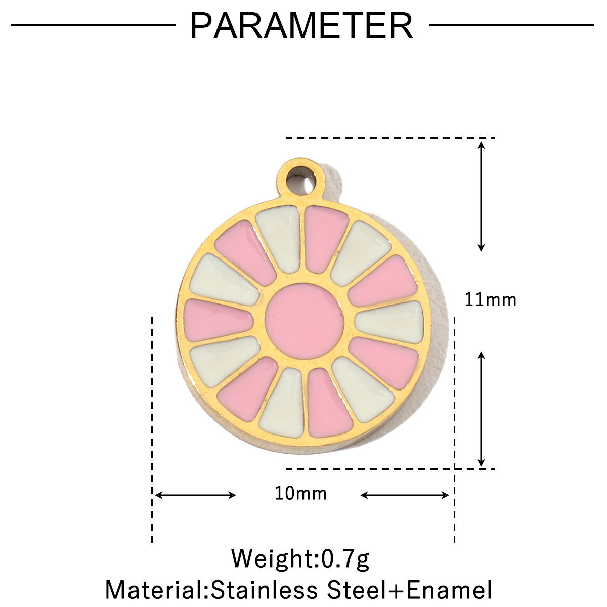 6pcs/pack Colorful Enamel Flower Fish Stainless Steel DIY Charms Angel Dolphin Female Neaclace Pendant Jewelry Wholesale