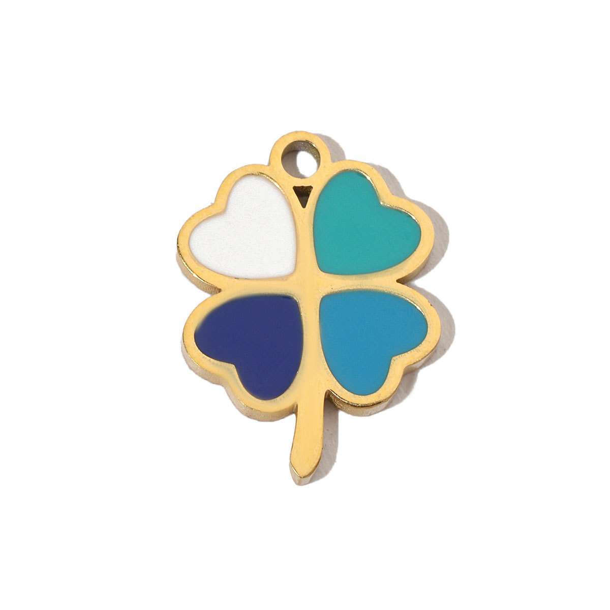 6pcs/pack Colorful Enamel Flower Fish Stainless Steel DIY Charms Angel Dolphin Female Neaclace Pendant Jewelry Wholesale