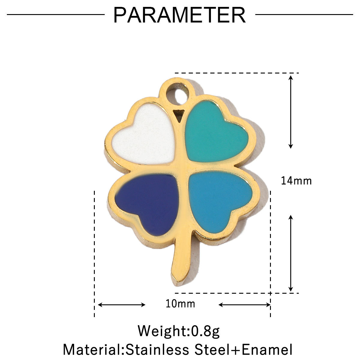 6pcs/pack Colorful Enamel Flower Fish Stainless Steel DIY Charms Angel Dolphin Female Neaclace Pendant Jewelry Wholesale