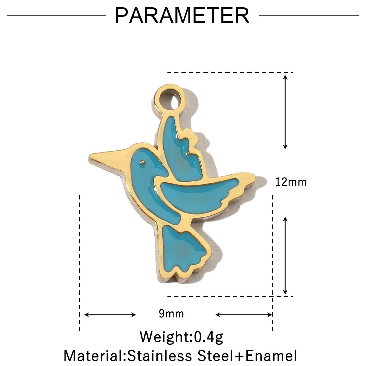 6pcs/pack Colorful Enamel Flower Fish Stainless Steel DIY Charms Angel Dolphin Female Neaclace Pendant Jewelry Wholesale