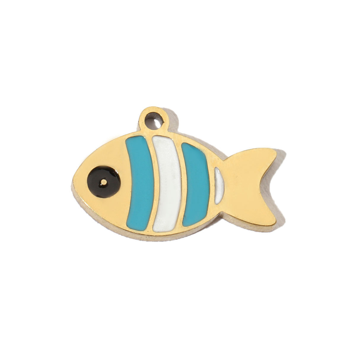 6pcs/pack Colorful Enamel Flower Fish Stainless Steel DIY Charms Angel Dolphin Female Neaclace Pendant Jewelry Wholesale