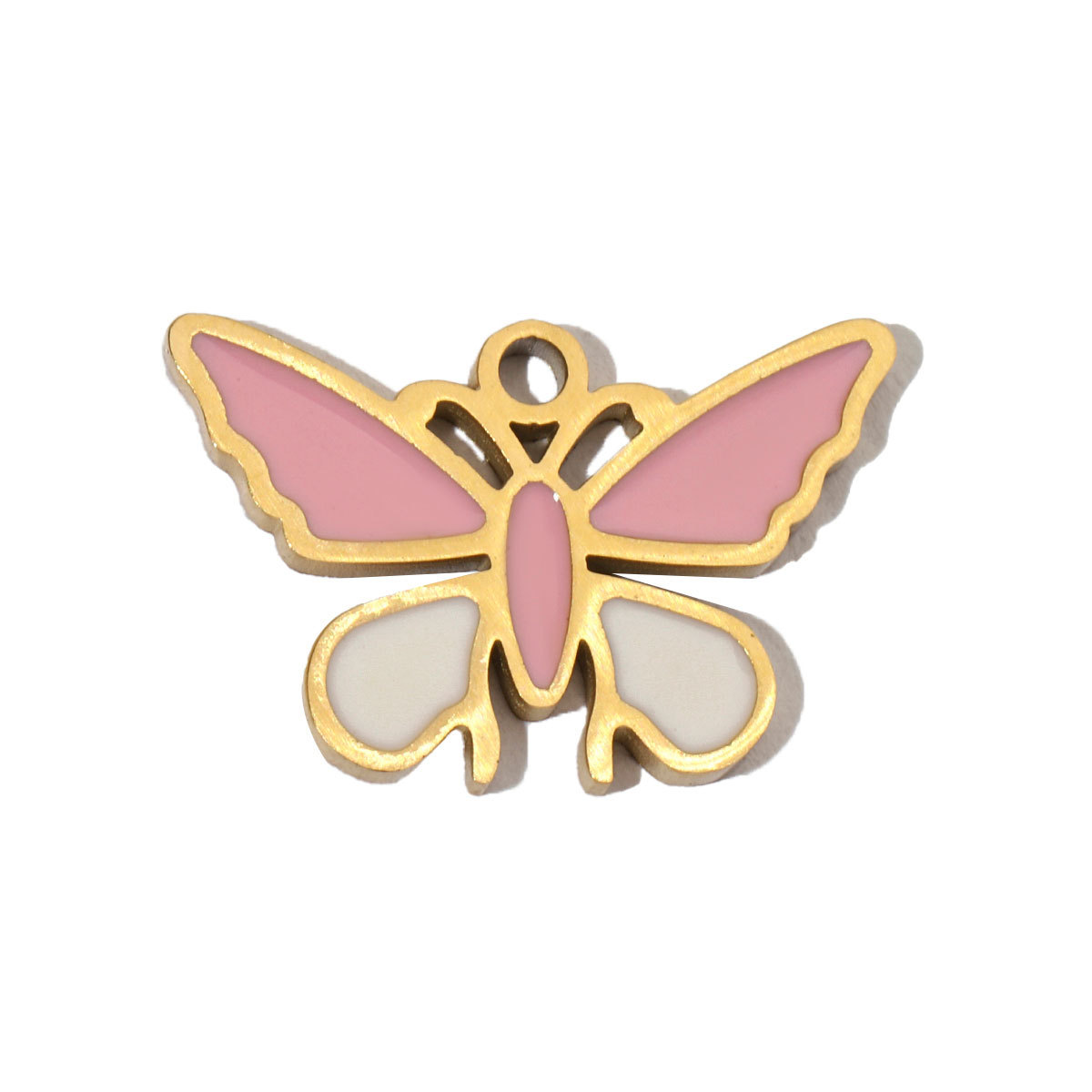 6pcs/pack Colorful Enamel Flower Fish Stainless Steel DIY Charms Angel Dolphin Female Neaclace Pendant Jewelry Wholesale