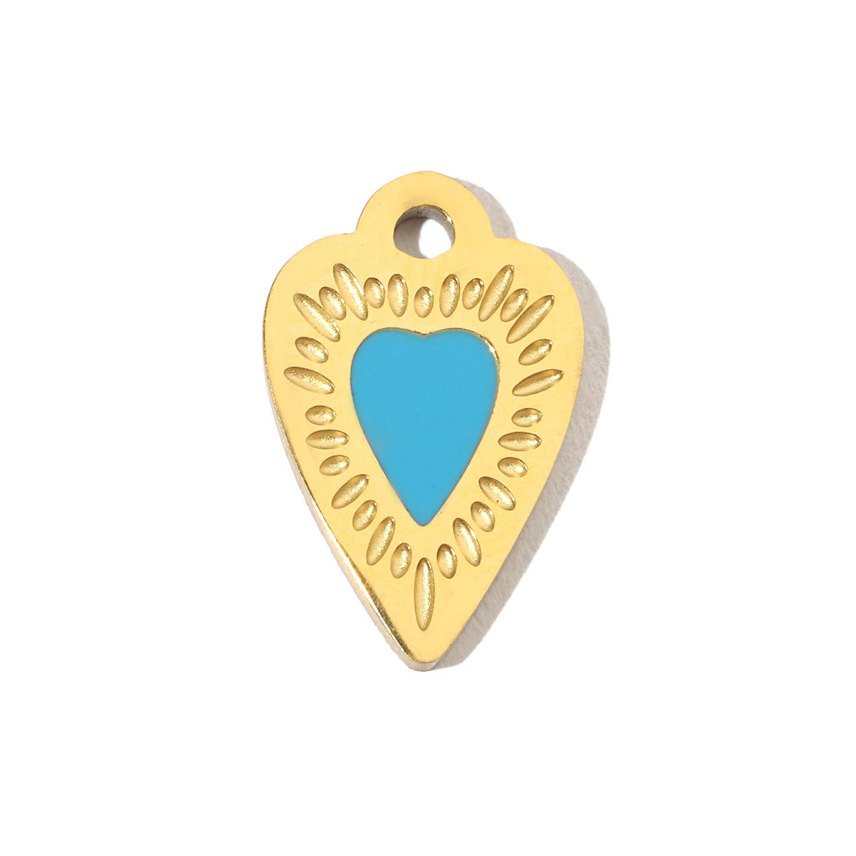 6pcs/pack Enamel Heart Fish Bear  DIY Earrings Charms Female Knot Musical Note Neaclace Pendant Stainless Steel Gold Plated Jewelry