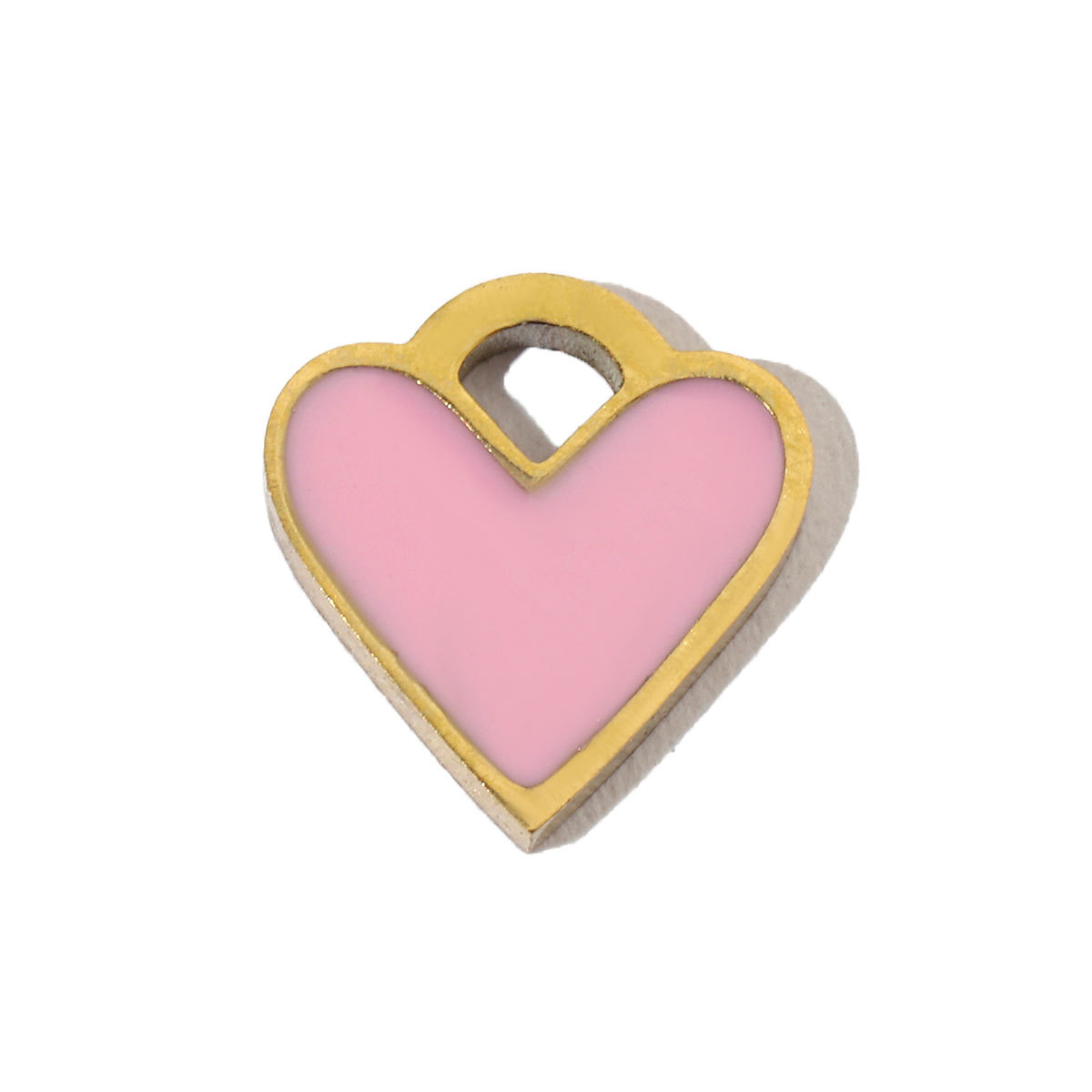 6pcs/pack Enamel Heart Fish Bear  DIY Earrings Charms Female Knot Musical Note Neaclace Pendant Stainless Steel Gold Plated Jewelry