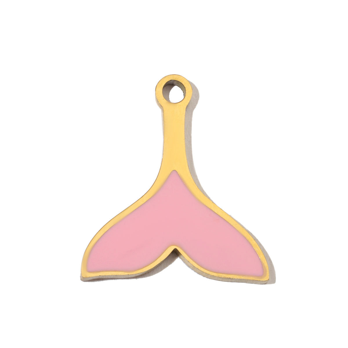 6pcs/pack Enamel Heart Fish Bear  DIY Earrings Charms Female Knot Musical Note Neaclace Pendant Stainless Steel Gold Plated Jewelry