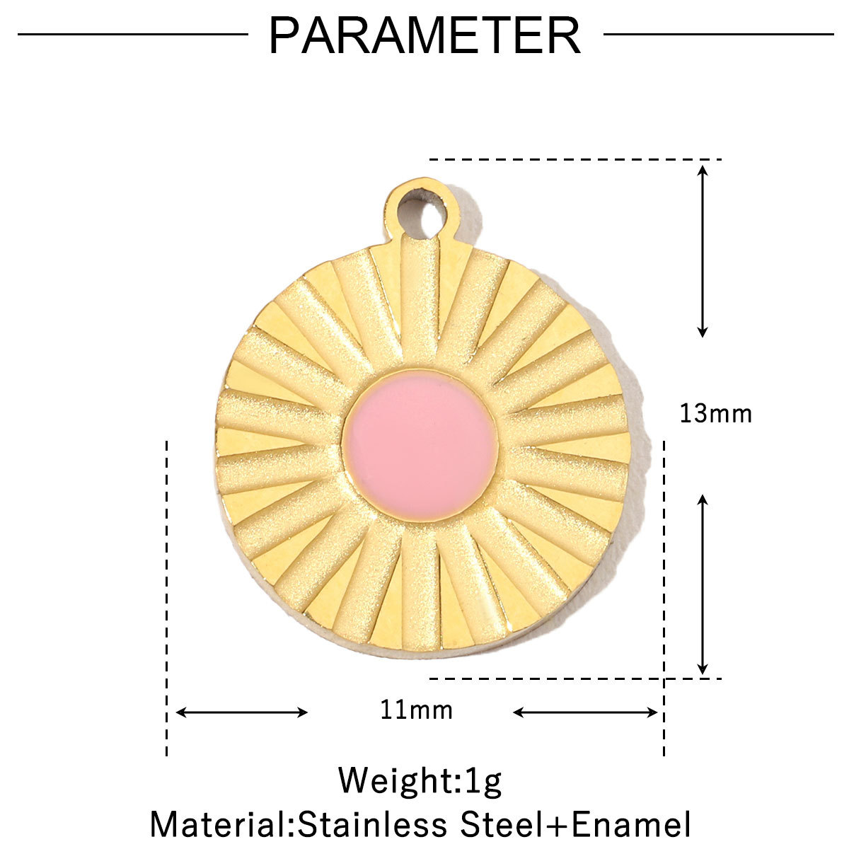 6pcs/pack Enamel Heart Fish Bear  DIY Earrings Charms Female Knot Musical Note Neaclace Pendant Stainless Steel Gold Plated Jewelry
