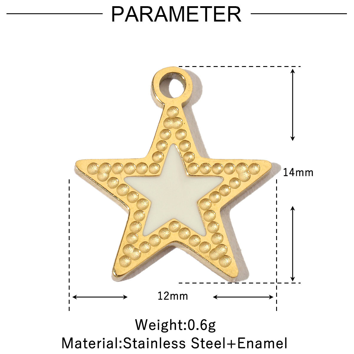 6pcs/pack Enamel Heart Fish Bear  DIY Earrings Charms Female Knot Musical Note Neaclace Pendant Stainless Steel Gold Plated Jewelry