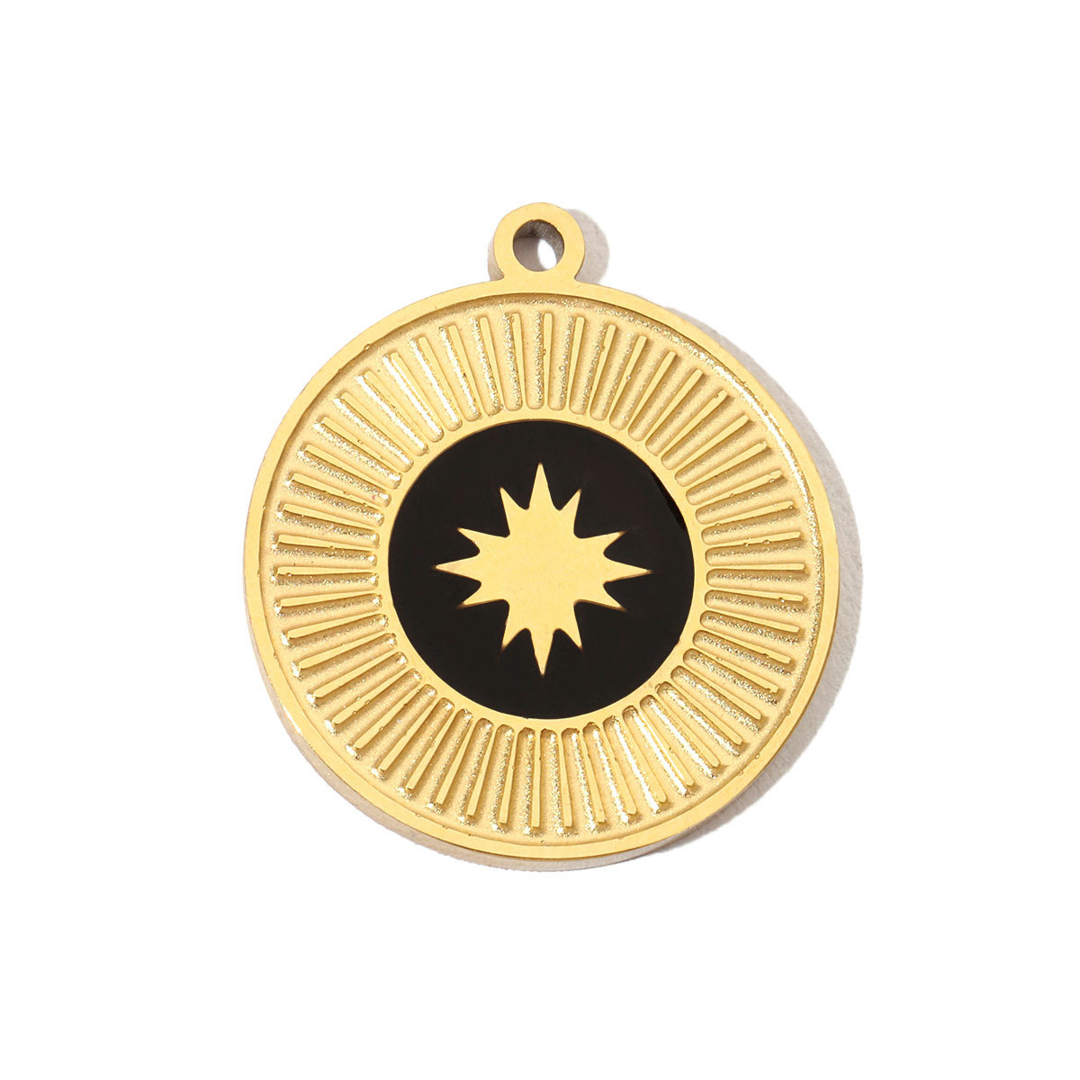 6pcs/pack Stainless Steel 14K Gold Plated Enamel Heart Life Tree DIY Earrings Charms Female Star Eye Neaclace Pendant For Jewelry Making