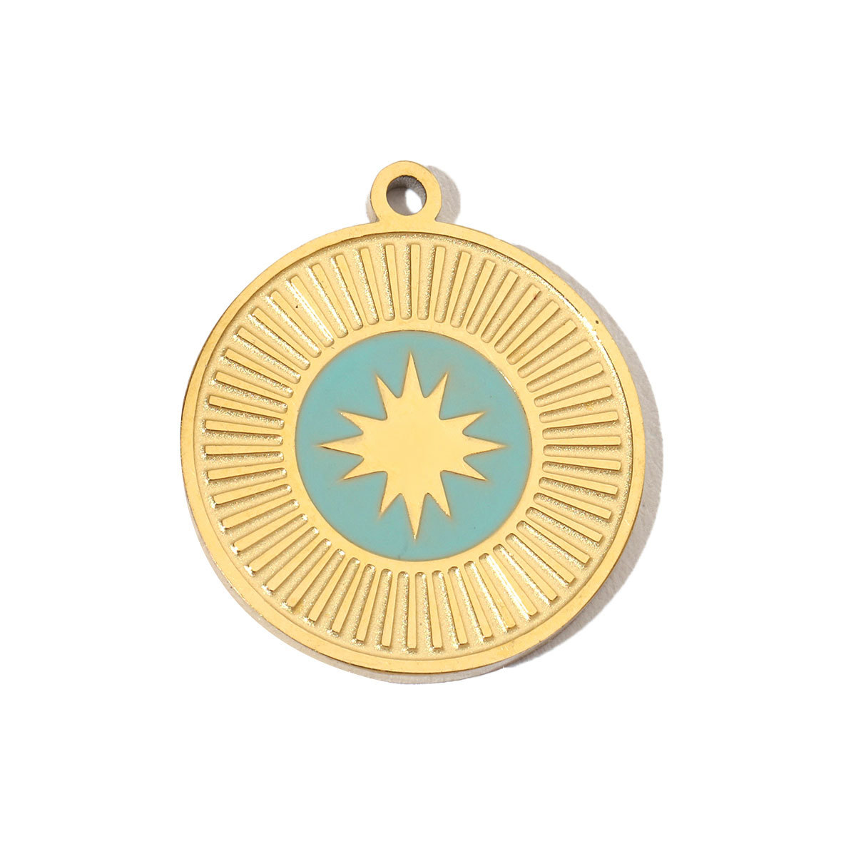 6pcs/pack Stainless Steel 14K Gold Plated Enamel Heart Life Tree DIY Earrings Charms Female Star Eye Neaclace Pendant For Jewelry Making