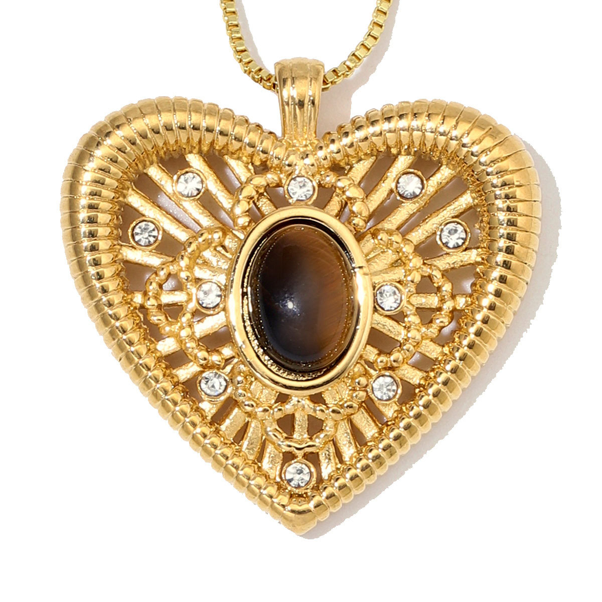 6pcs/Lot Stainless Steel Shell Waterdrop DIY Charms Natural Stone Heart Flower Suqare Necklace Pendant Woman Two Tone Conch Jewelry