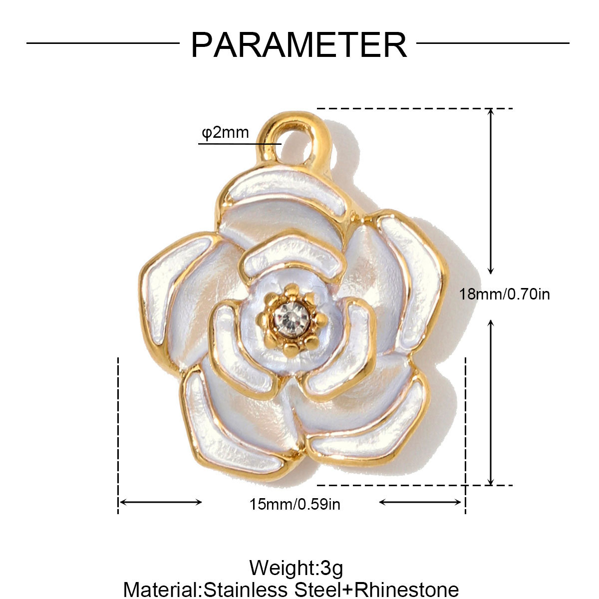 6pcs/Lot Stainless Steel Enamel Daisy Sunflower DIY Bracelet Charms Glass Stone Oval Necklace Pendants  Heart Flower Jewelry Wholesale