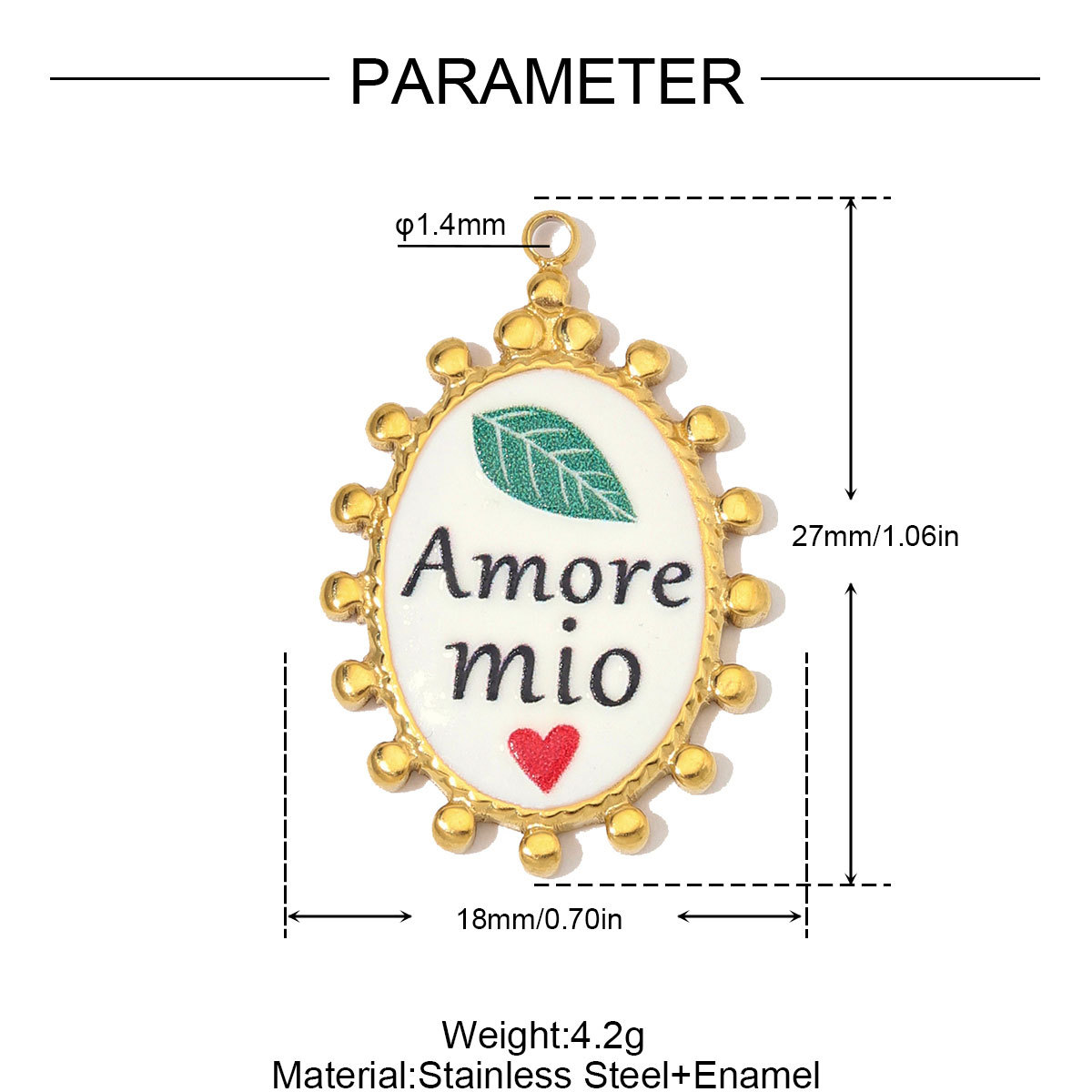 6pcs/Lot Stainless Steel Enamel Heart Oval DIY Charms Bike Coffee Cup Cat Necklace Pendants Woman Italian Wrods Jewelry Wholesale