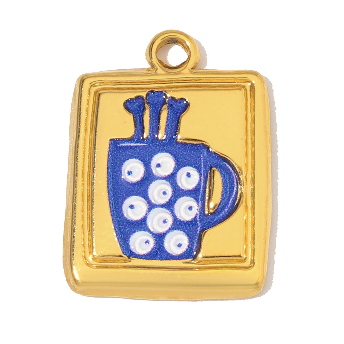 6pcs/Lot Stainless Steel Enamel Heart Oval DIY Charms Bike Coffee Cup Cat Necklace Pendants Woman Italian Wrods Jewelry Wholesale