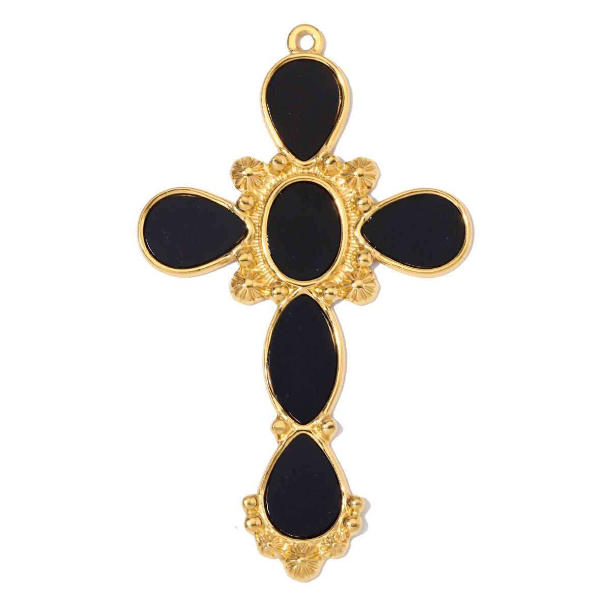 6pcs/Lot Fashion Stainless Steel Resin Cross DIY Charms Nnatural Stone Dragonfly Necklace Pendants Woman Big Size Jewelry Wholesale