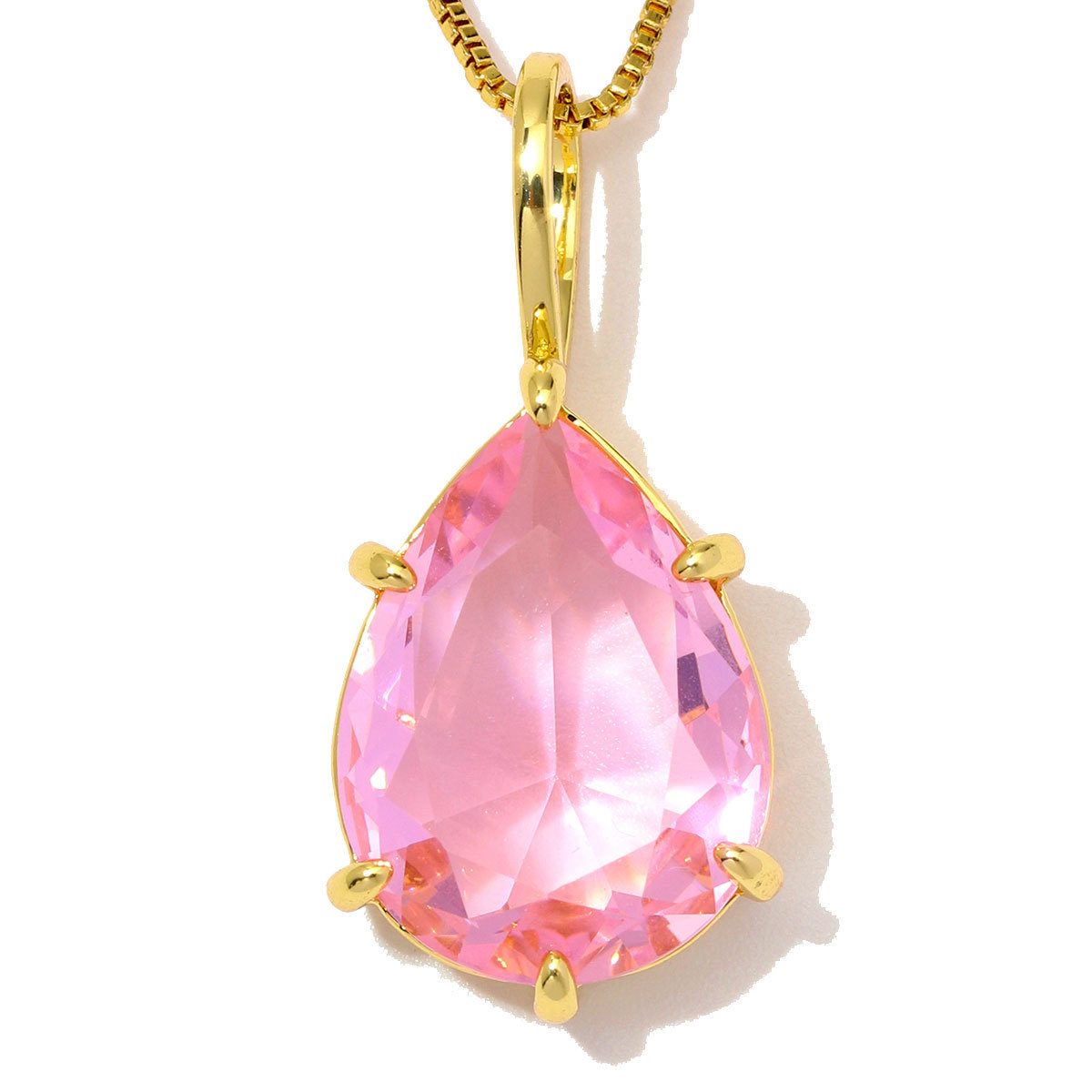 6pcs/Lot Luxury Copper Square Oval Glass Stone DIY Charms Waterdrop Necklace Pendants Woman Geometric Jewelry Wholesale